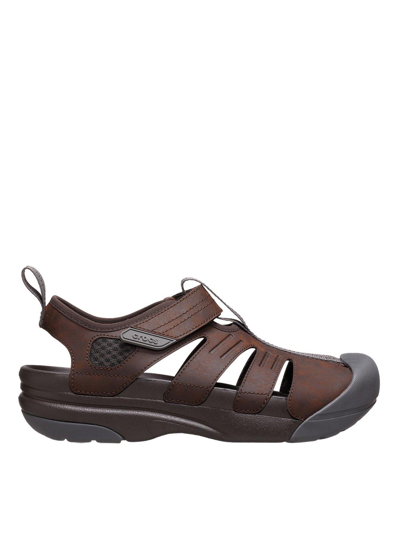 crocs-mens-yukon-fisherman-sandal-brown