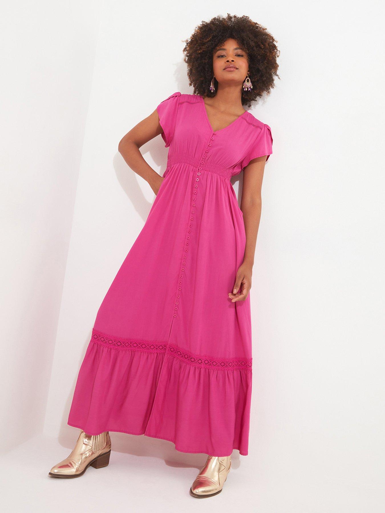 joe-browns-petite-tiered-maxi-dress-pink