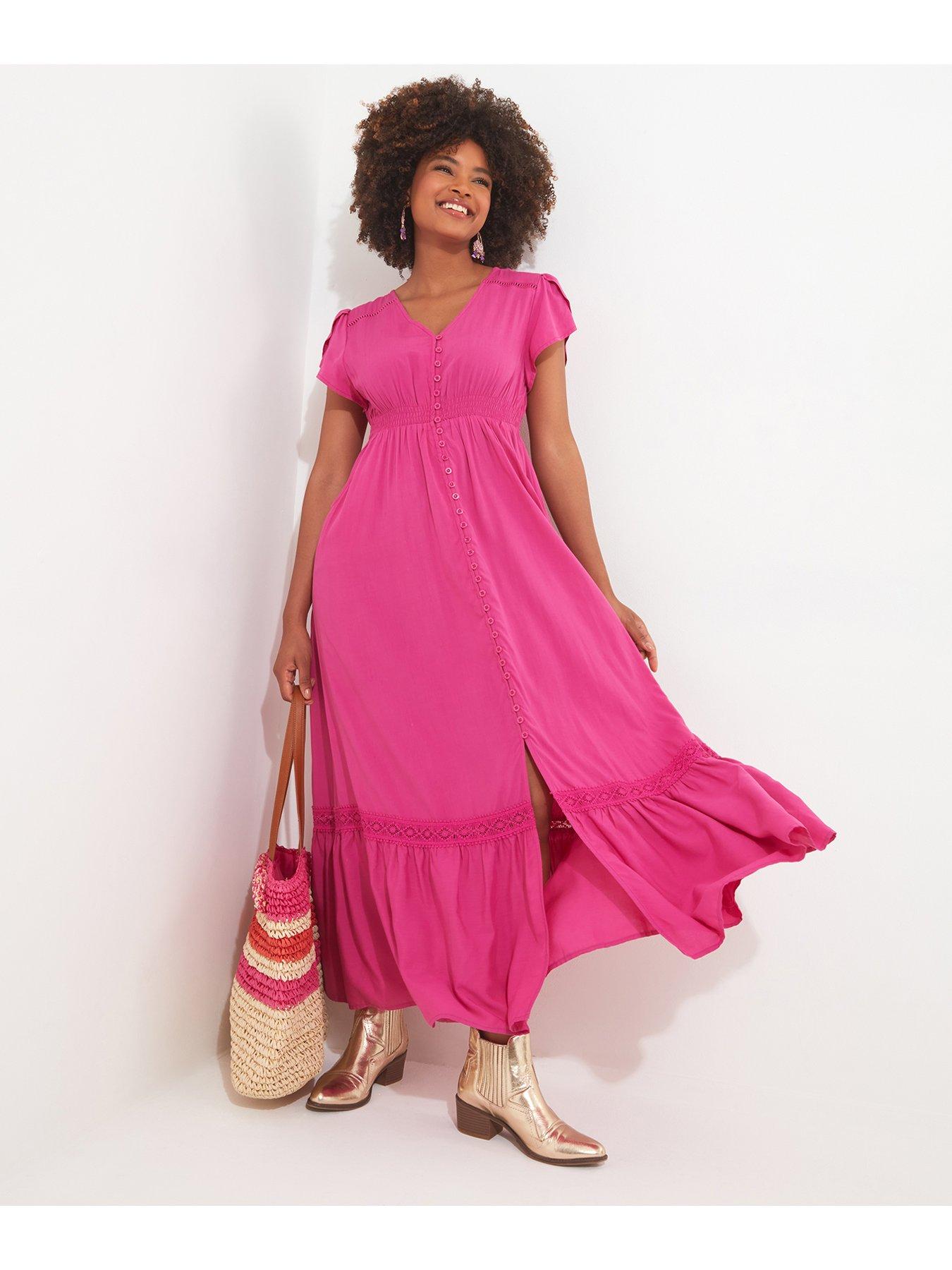 joe-browns-petite-tiered-maxi-dress-pinkdetail