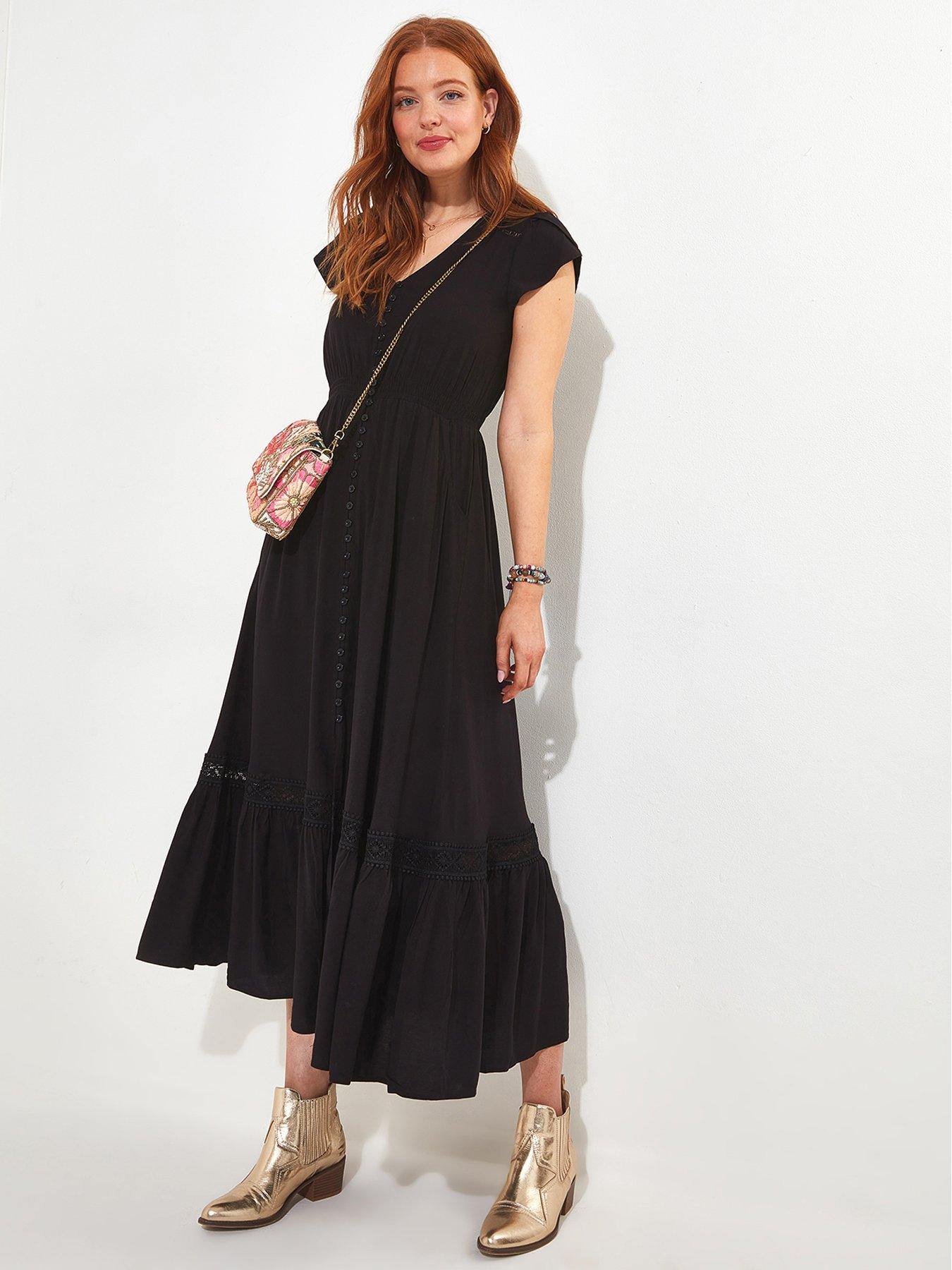 NEW ] Elegant Classic Black Long Midlength Dress, Women's Fashion, Dresses  & Sets, Dresses on Carousell