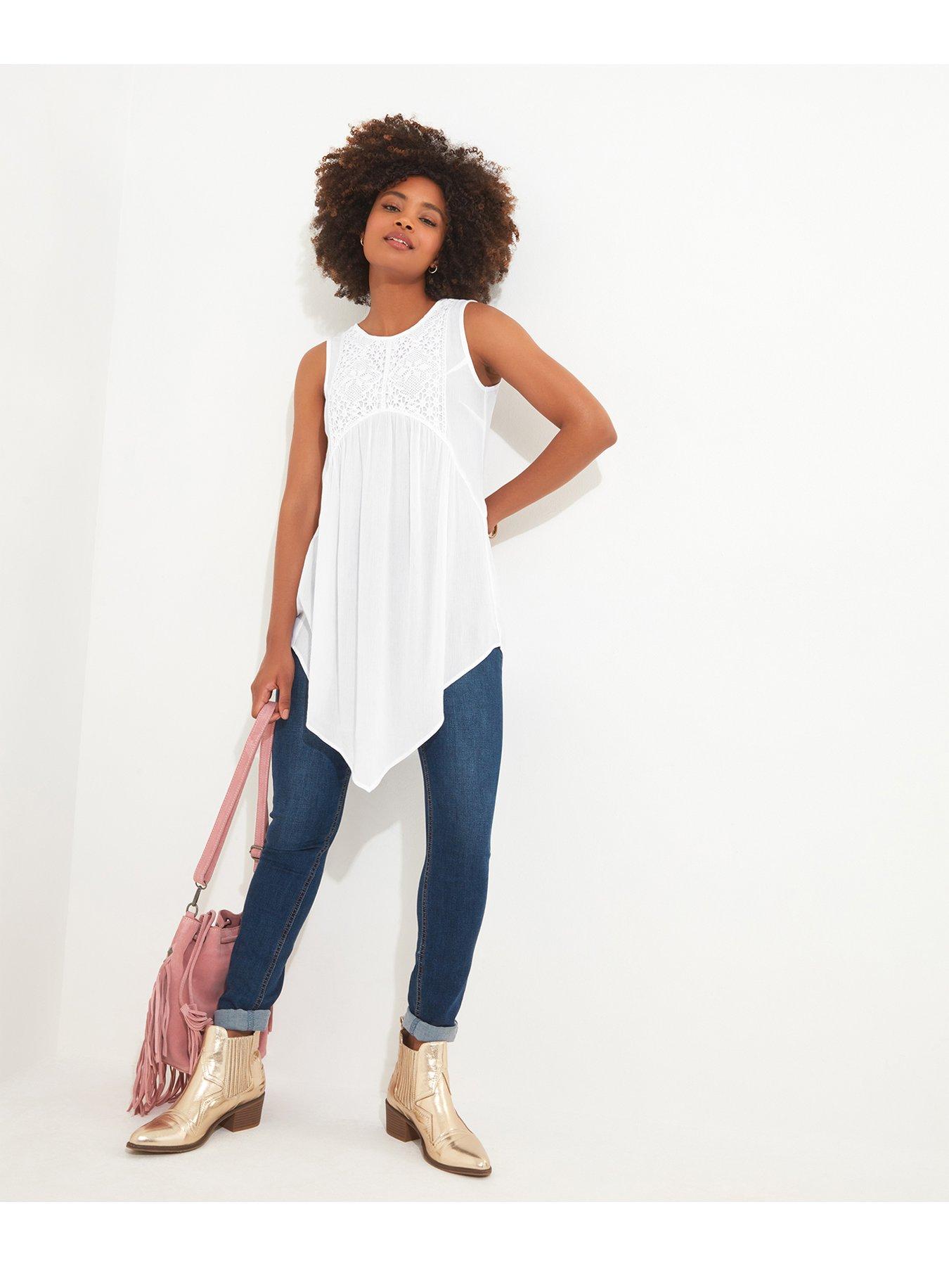 Image 6 of 6 of Joe Browns Crochet Tunic Top - White