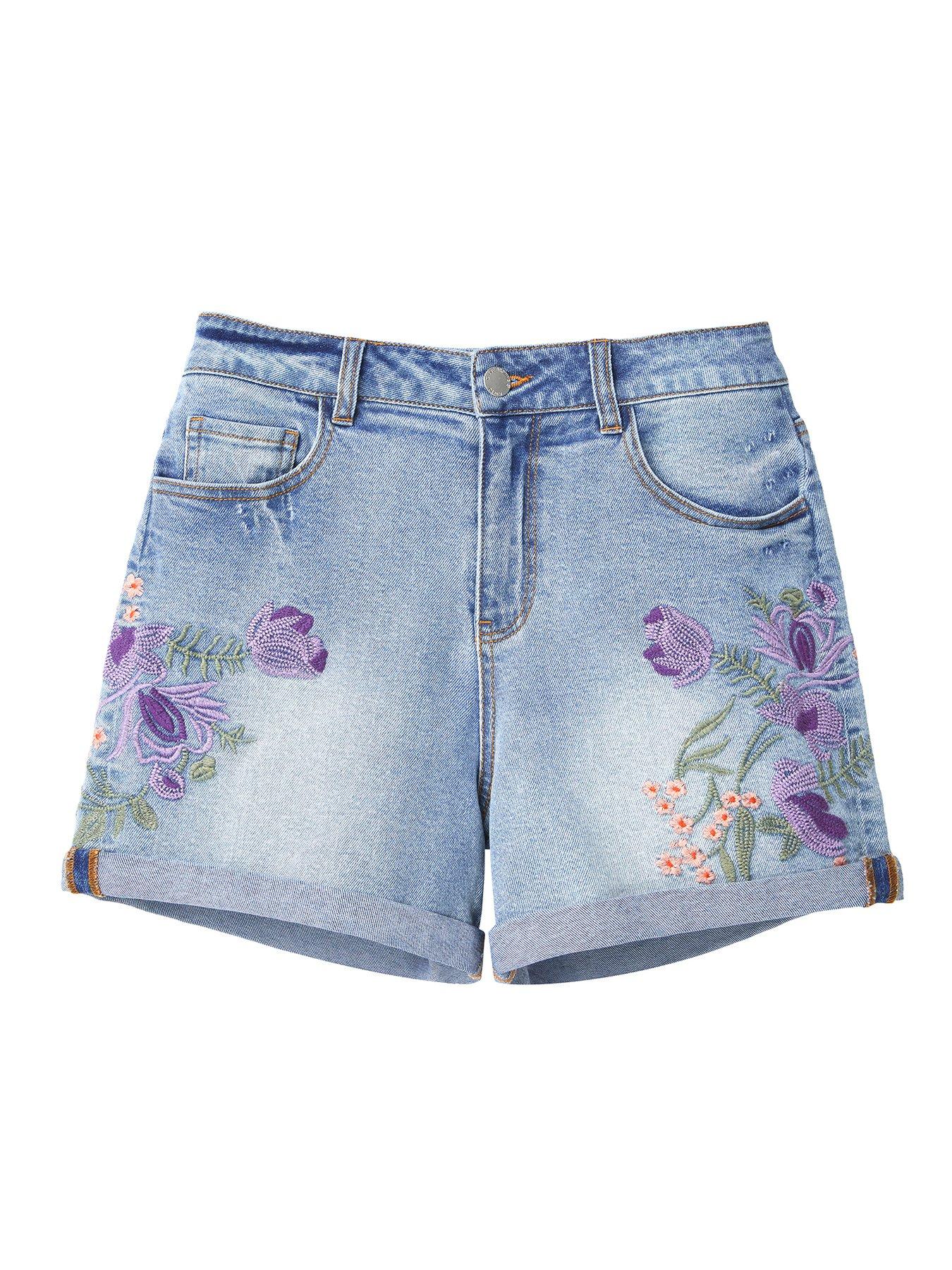 joe-browns-embroidered-denim-shorts-blueoutfit