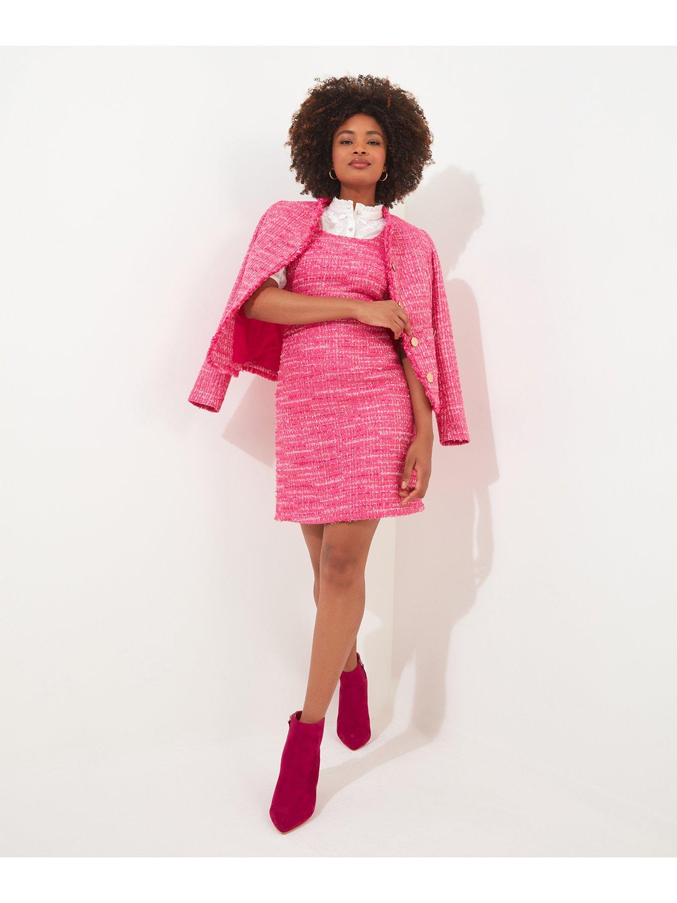 joe-browns-boucle-mini-dress-pinkdetail