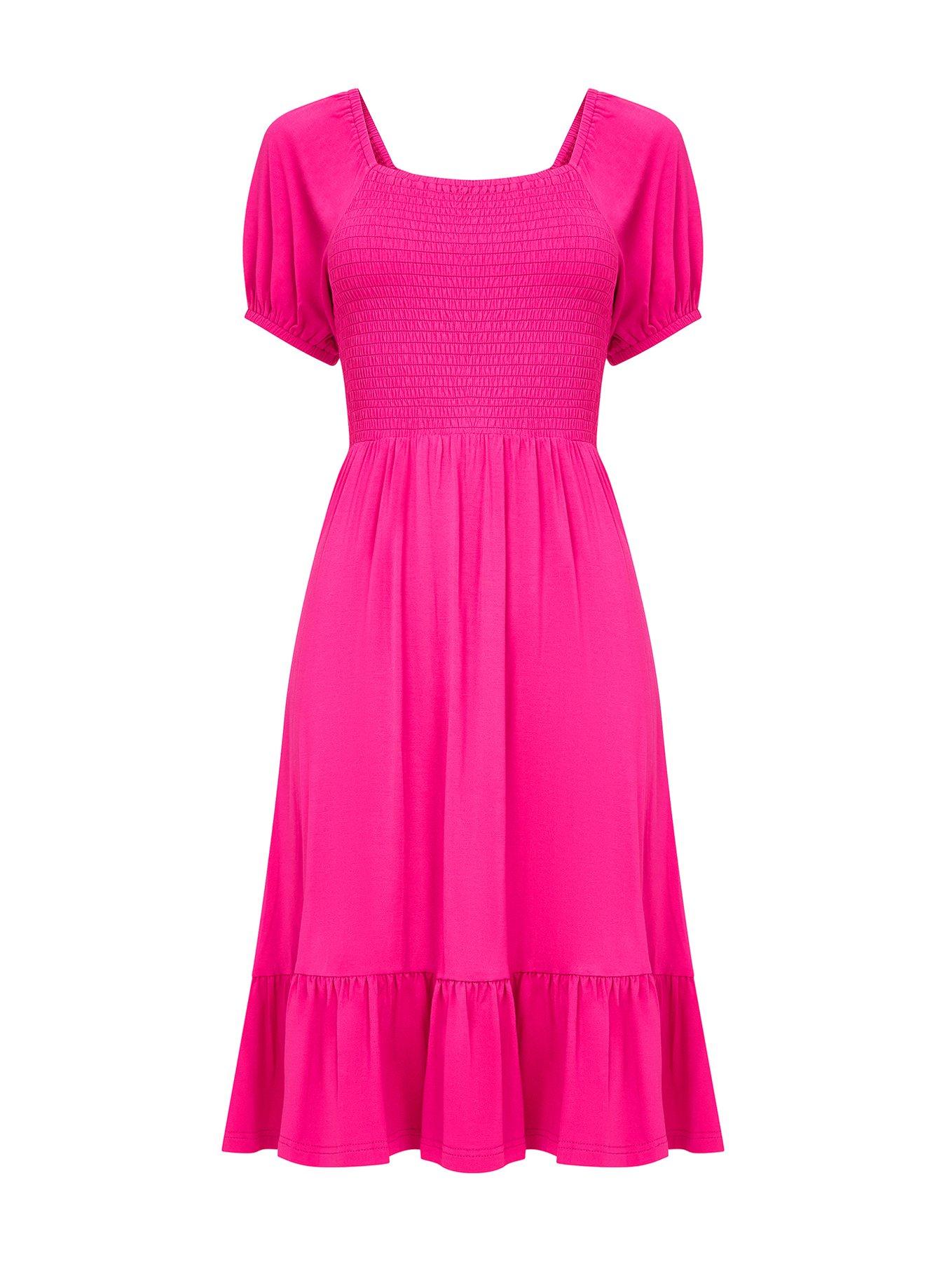 joe-browns-mia-shirred-jersey-dress-pinkoutfit