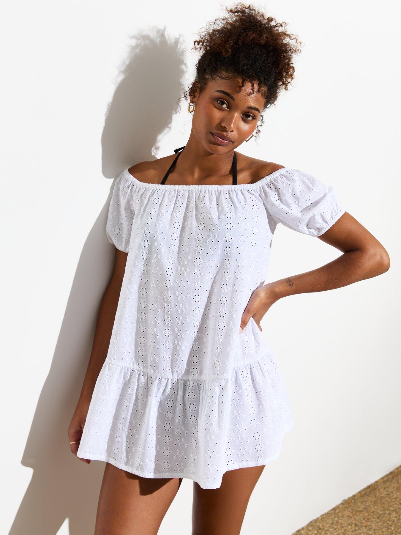 new-look-white-broderie-anglaise-bardot-mini-dress