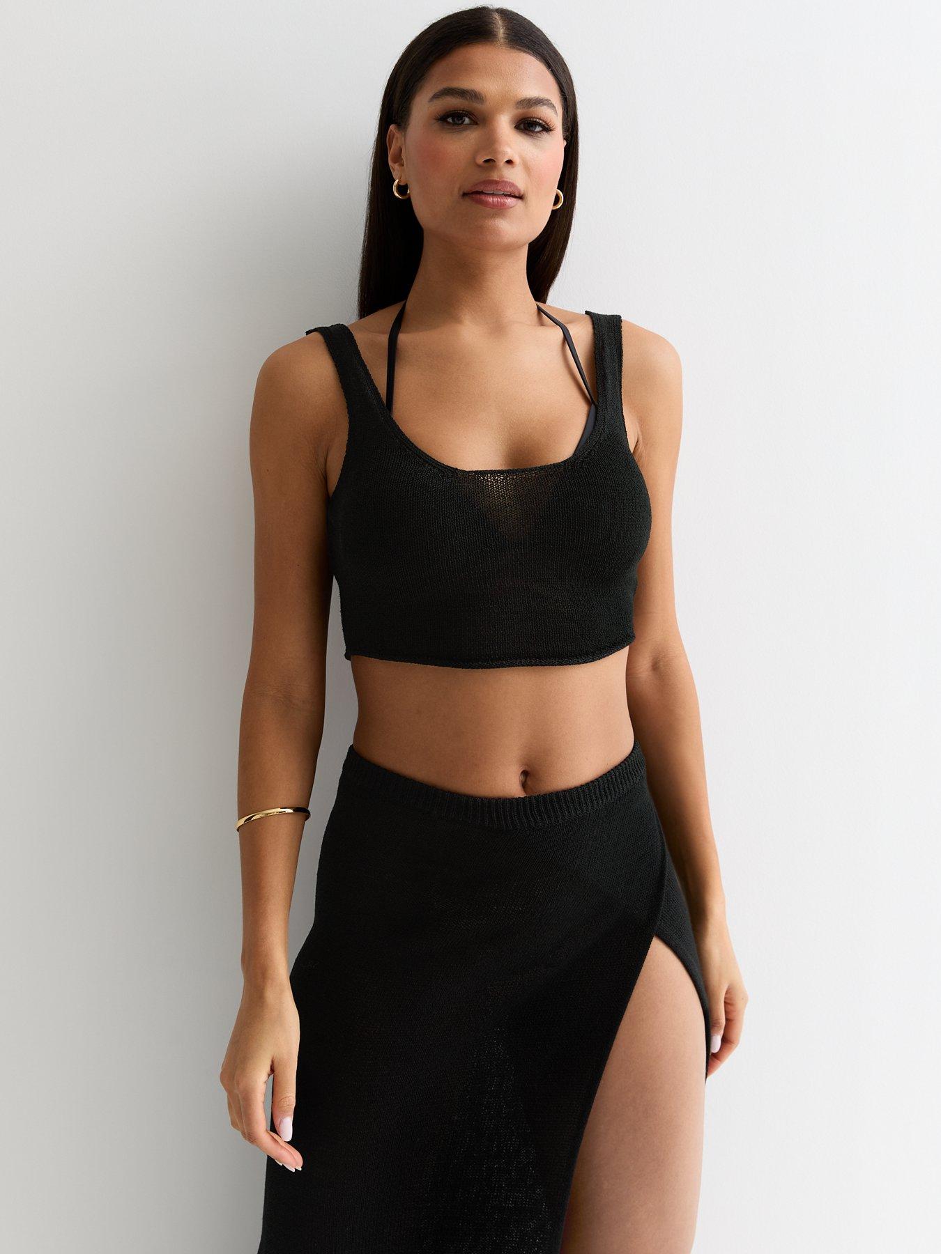 new-look-black-knit-scoop-neck-crop-top