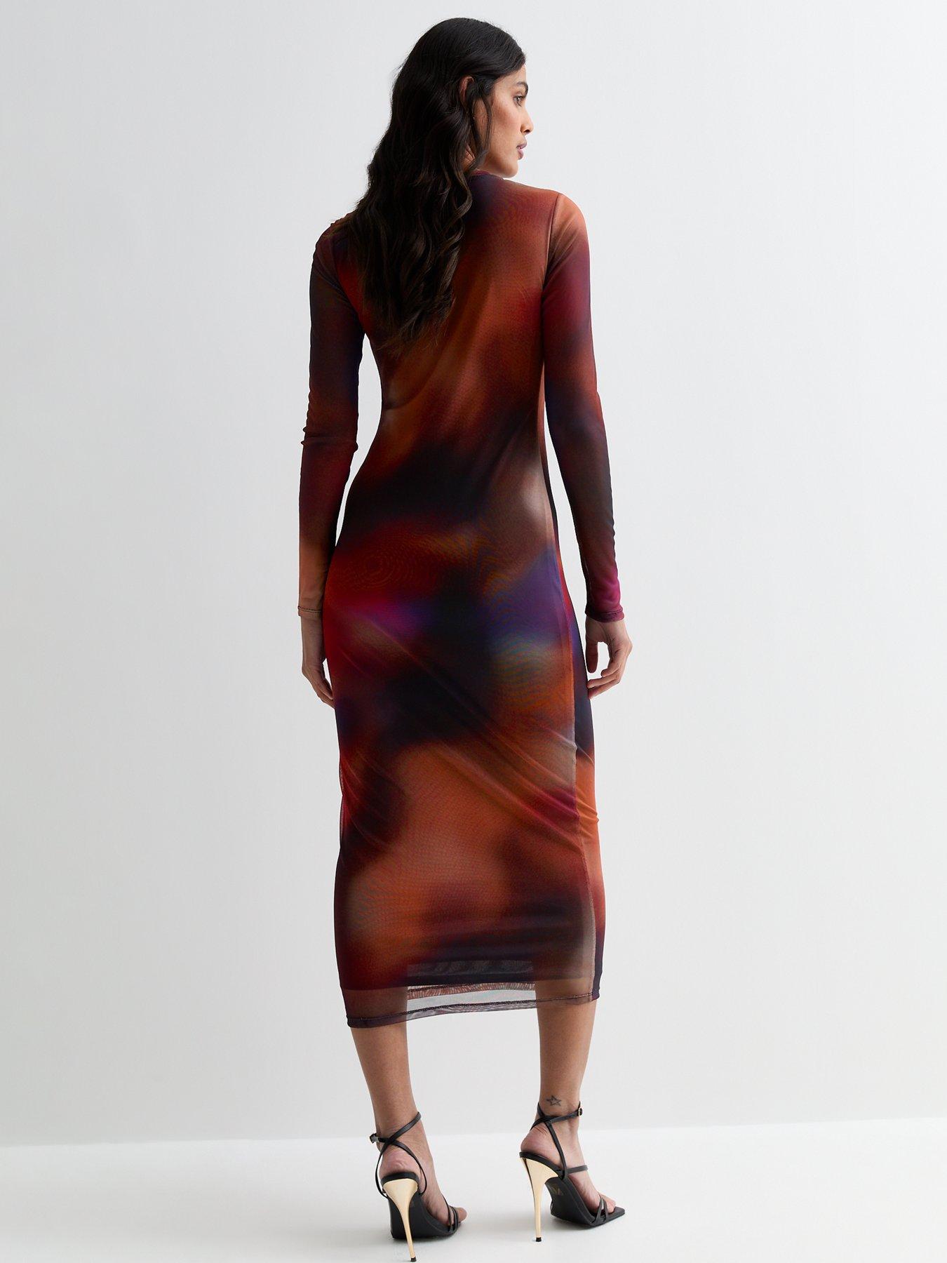 new-look-red-blur-spot-mesh-bodycon-midi-dressstillFront