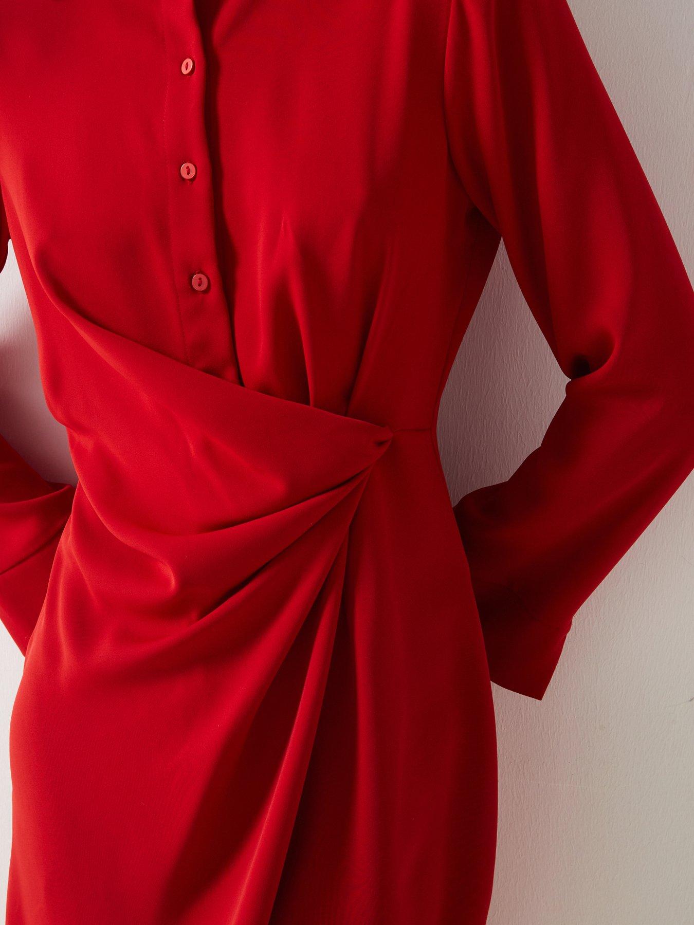 mango red wrap dress Buy MANGO Women Solid Red Wrap Dress - Dresses for Women 9432783