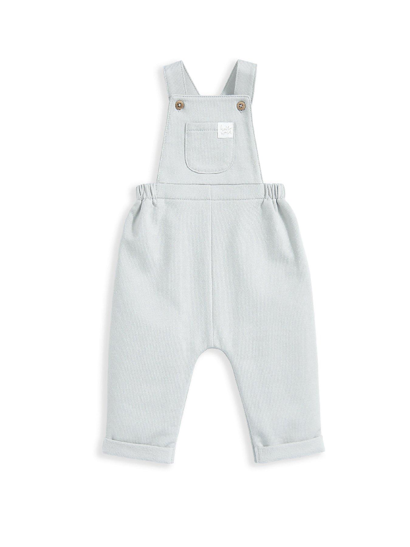 Image 4 of 5 of Mamas & Papas Baby Boys 2 Piece Sweat Dungaree Set - Green