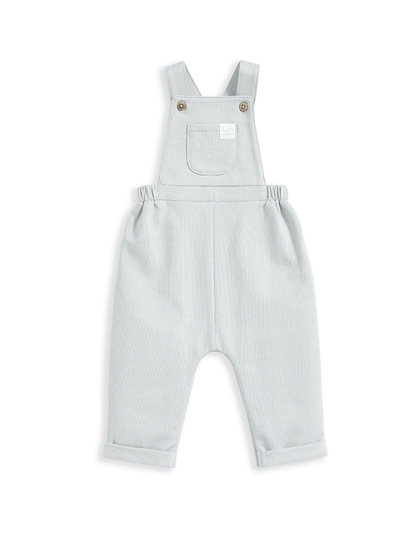 mamas-papas-baby-boys-2-piece-sweat-dungaree-set-greenoutfit