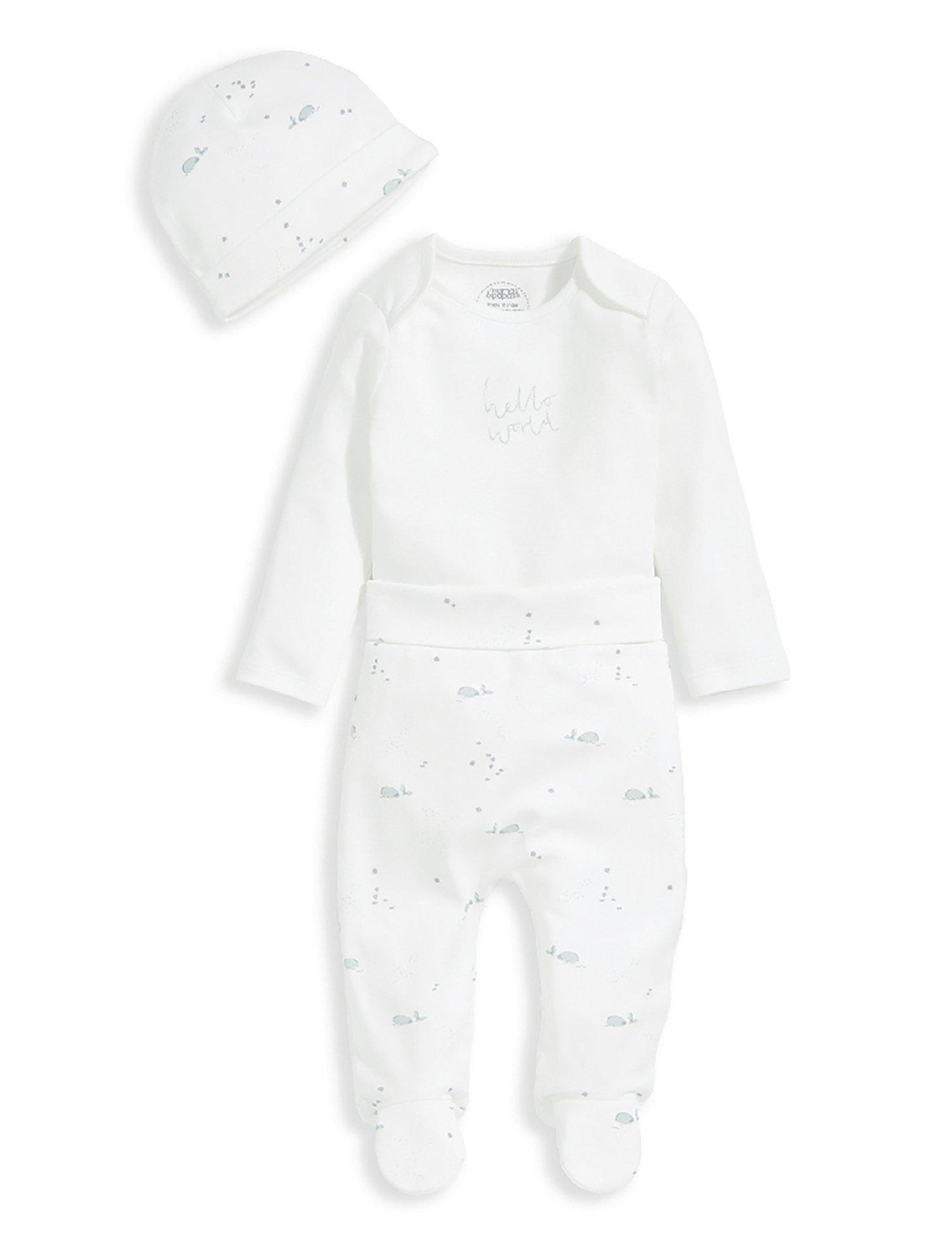 mamas-papas-baby-boys-3-piece-welcome-to-the-world-my-first-outfit-white