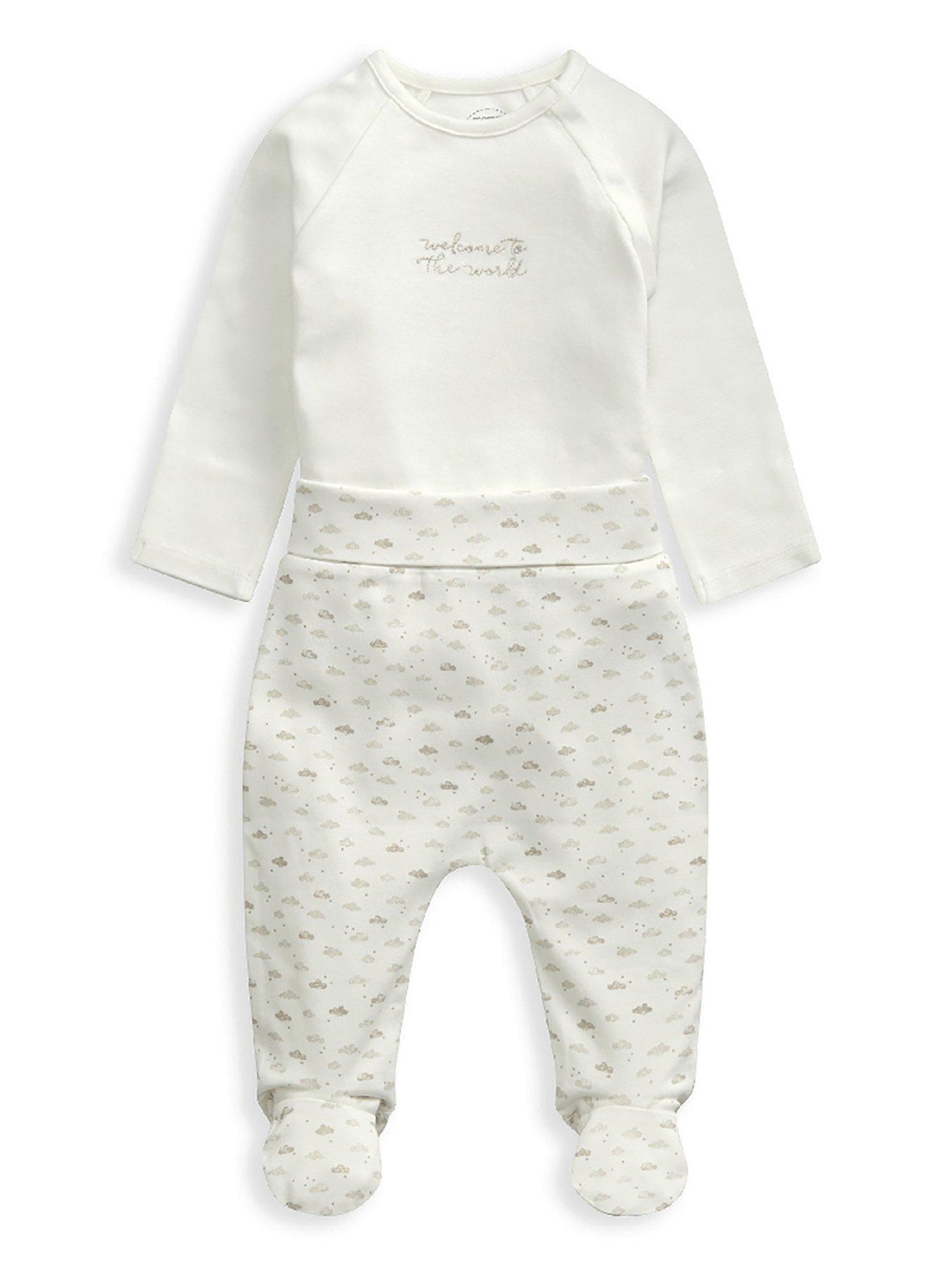 mamas-papas-baby-unisex-2-piece-welcome-to-the-world-bodysuit-amp-cloud-leggings-set-grey