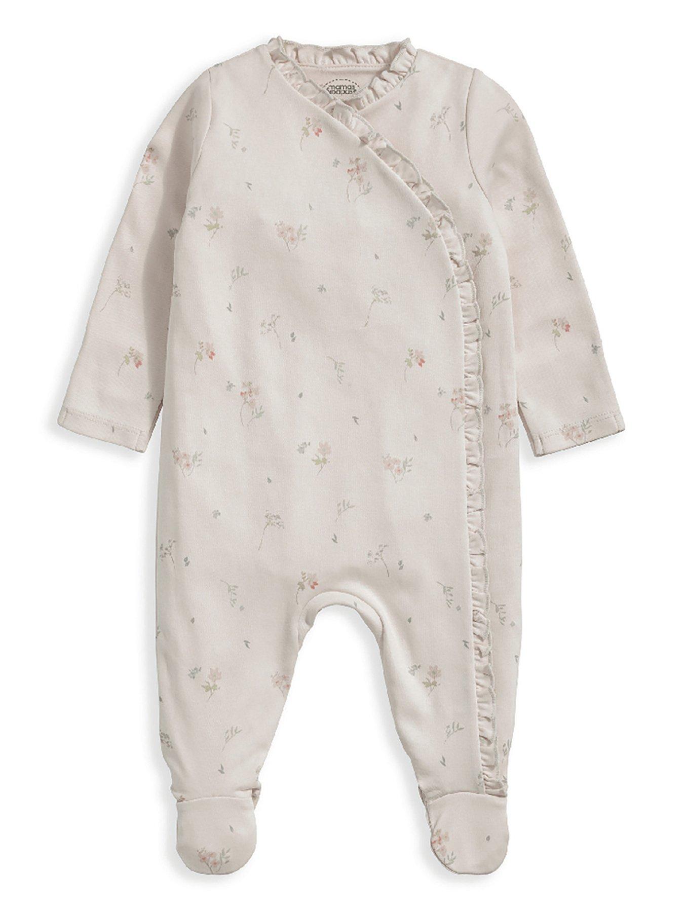 mamas-papas-baby-girls-floral-frill-detail-sleepsuit-pink