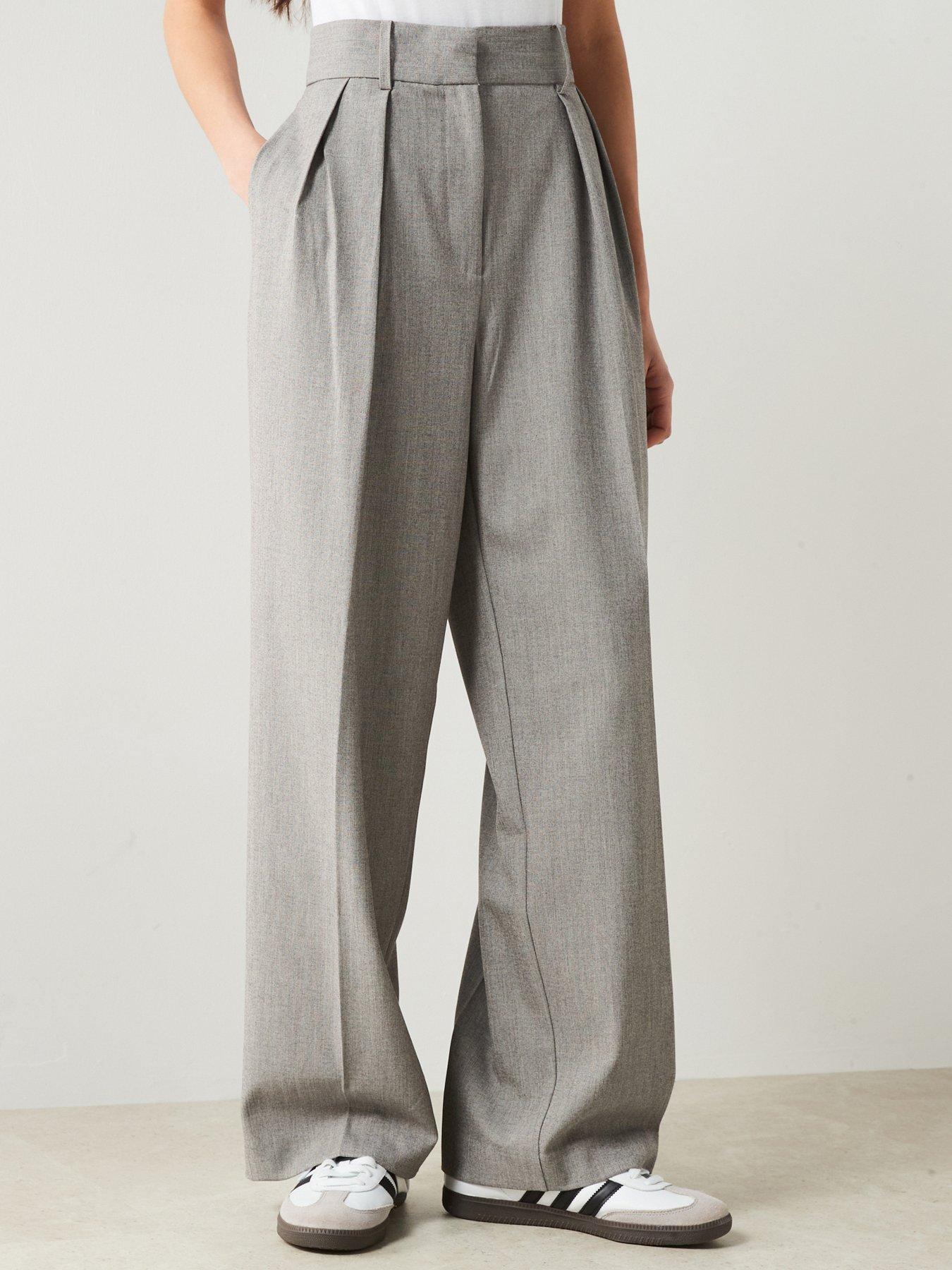 mango-grey-pleated-suit-trousers