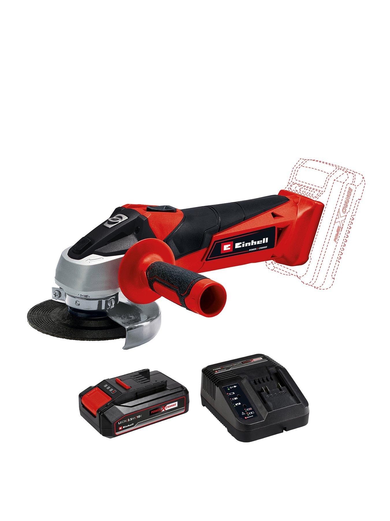 Image 1 of 6 of Einhell PXC 115mm Cordless Angle Grinder with Battery - TC-AG 18/115 Li - Solo