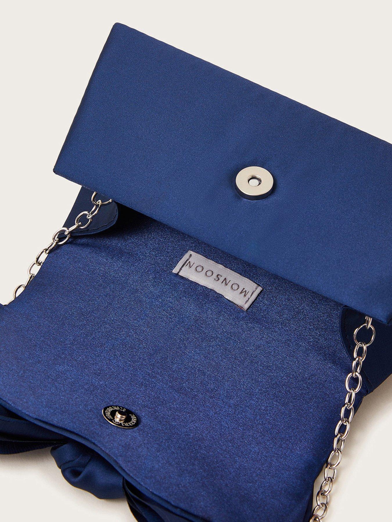 Image 3 of 3 of Monsoon Girls Bridesmaid Bow Bag - Navy