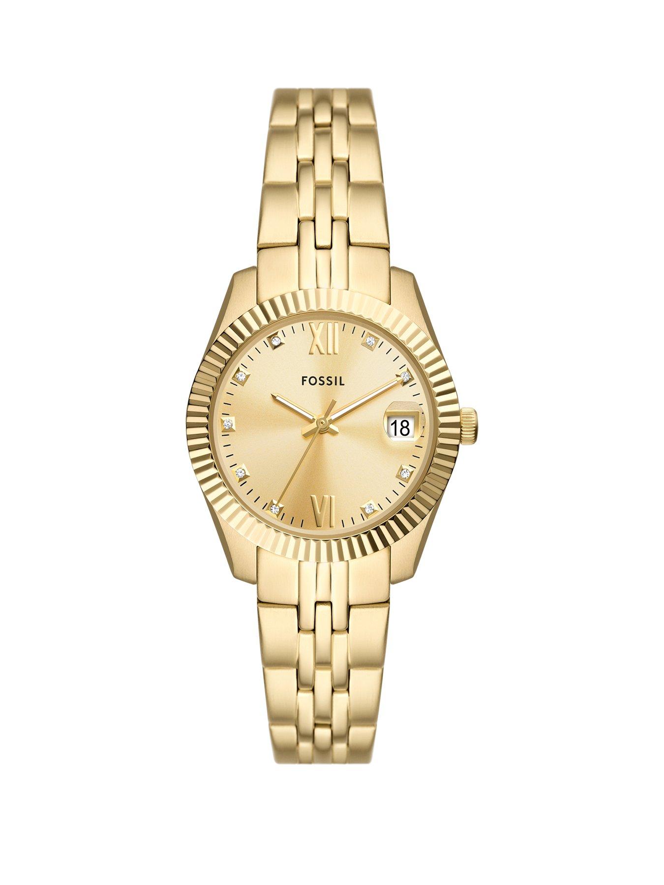 undefined Scarlette 3-Hand Date Gold-Tone Stainless Steel Watch