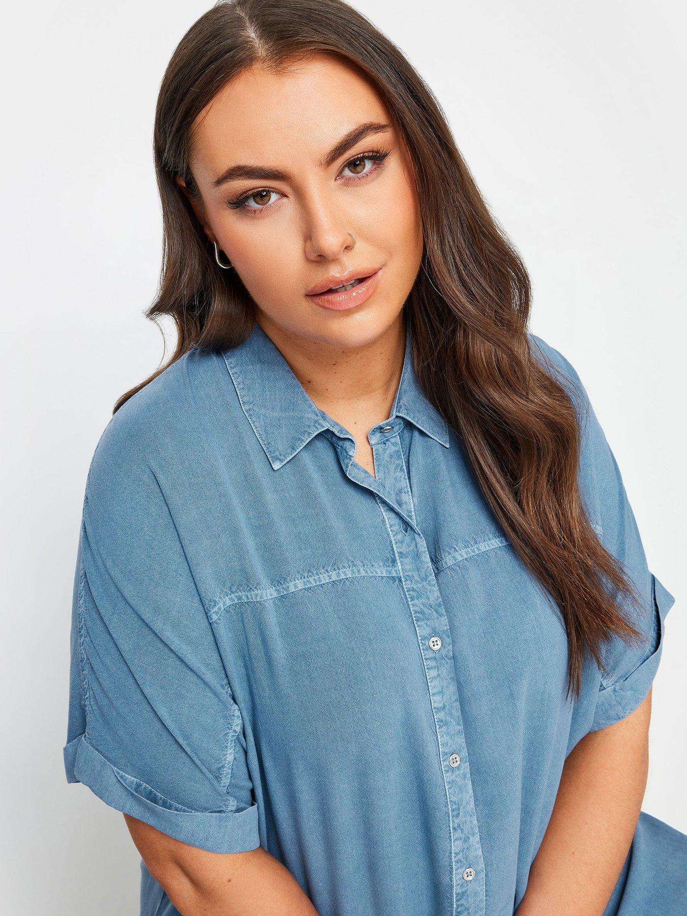 yours-curve-chambray-shirt-blueoutfit