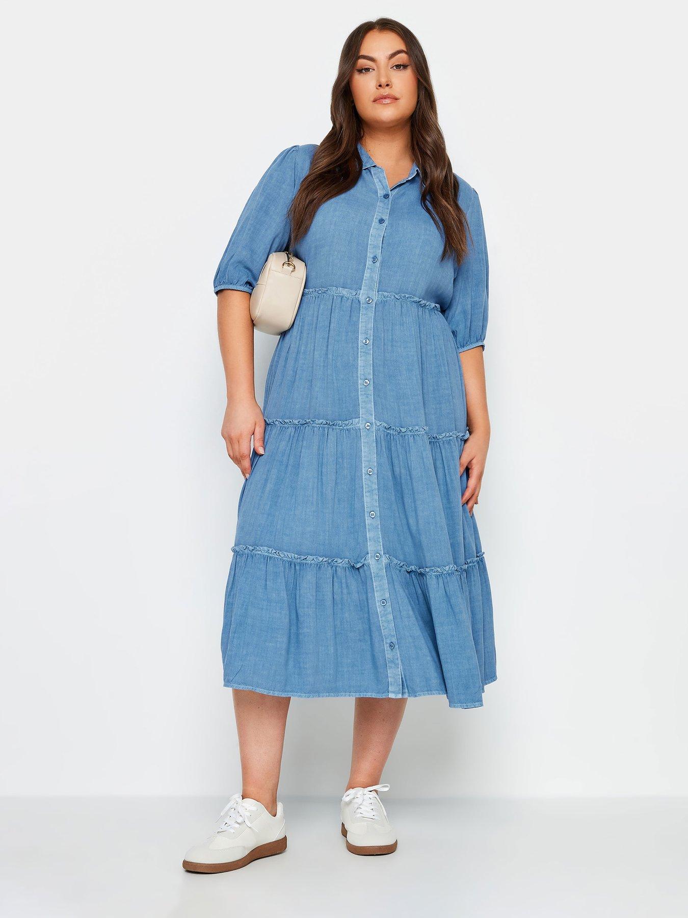 yours-curve-wash-shirt-dress-blueback