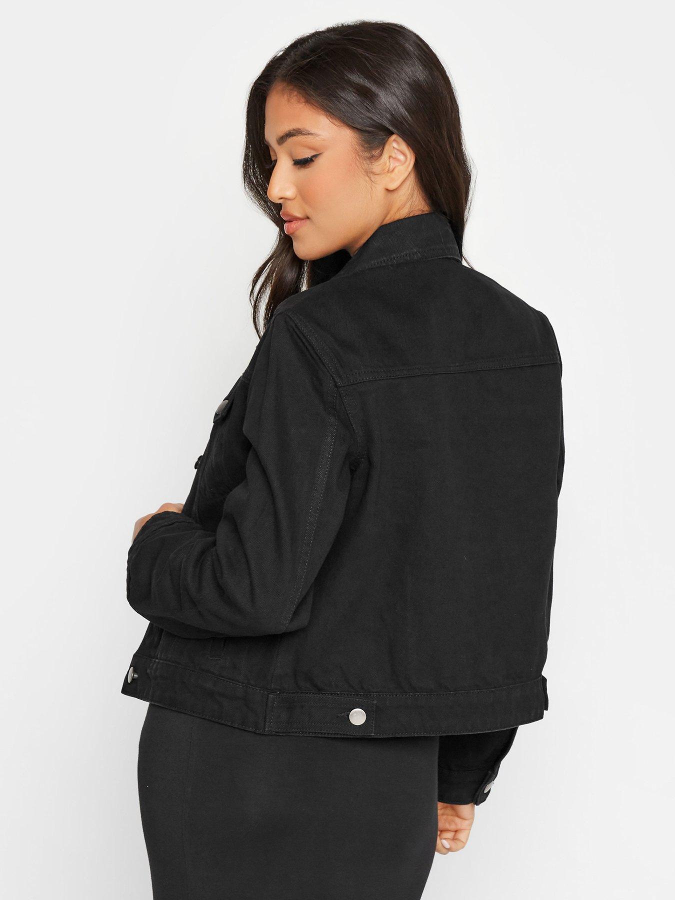 Image 2 of 4 of PixieGirl Petite Black Denim Jacket