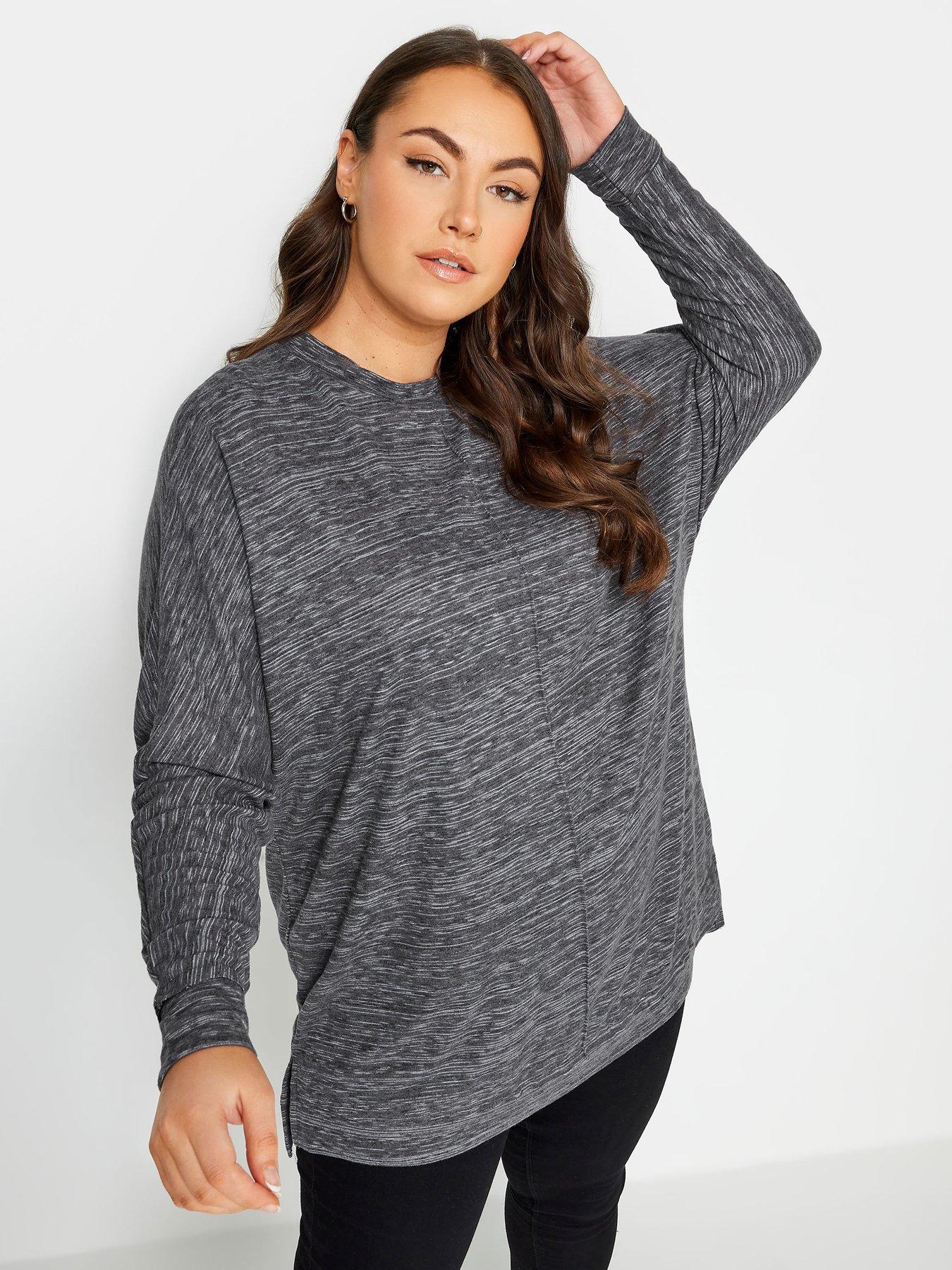 yours-curve-soft-touch-front-seam-detail-jumper-grey