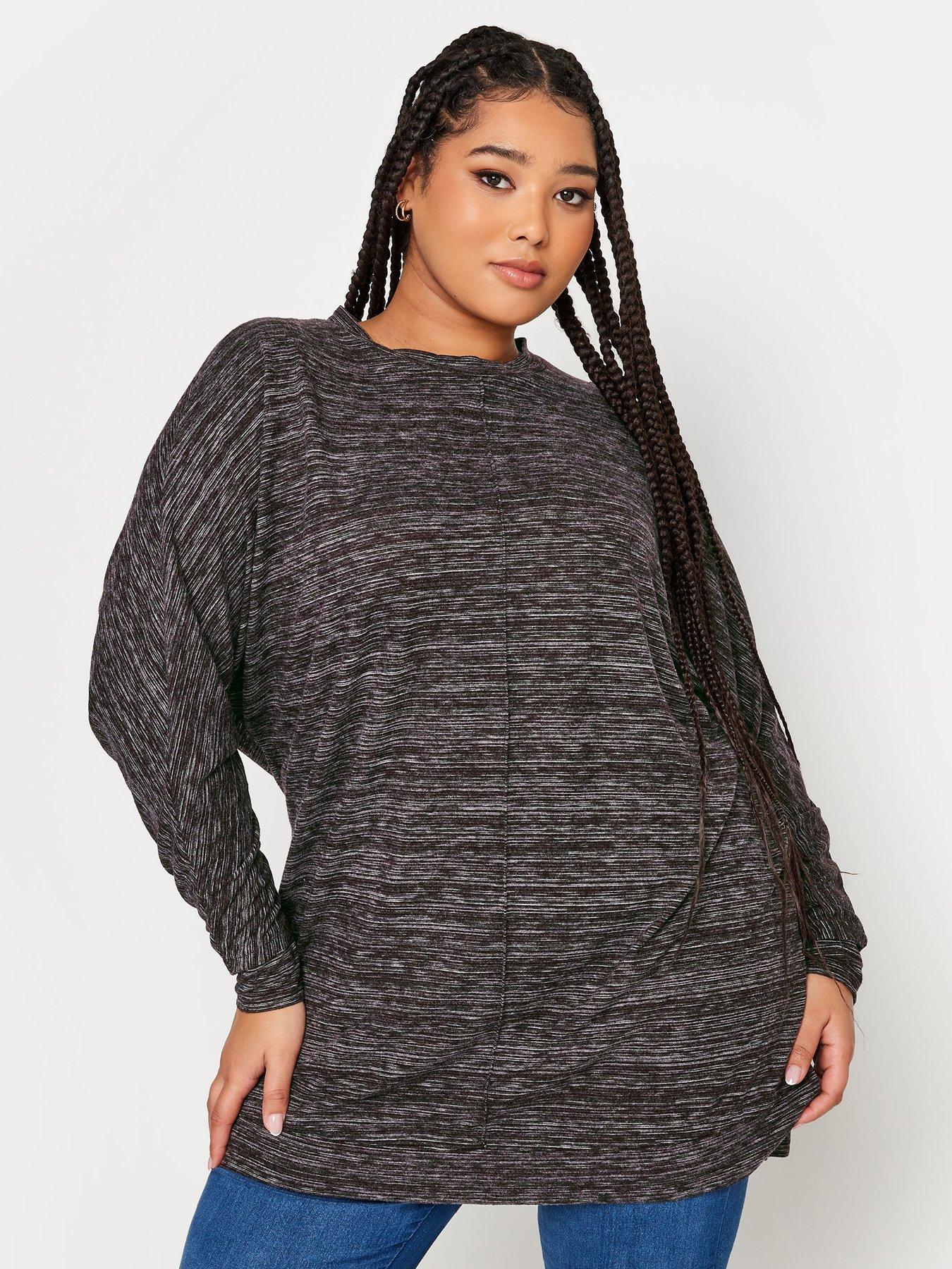 yours-curve-soft-touch-front-seam-detail-jumper-grey