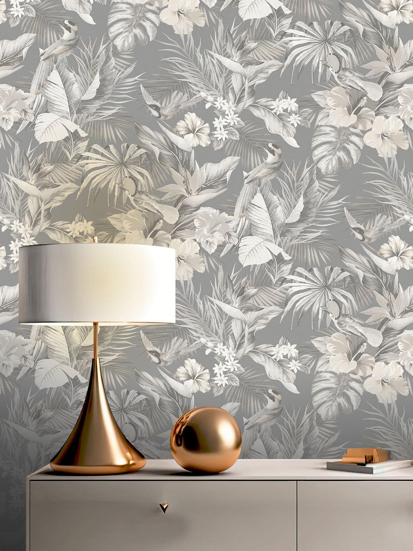 rasch-paradise-birds-wallpaper-grey