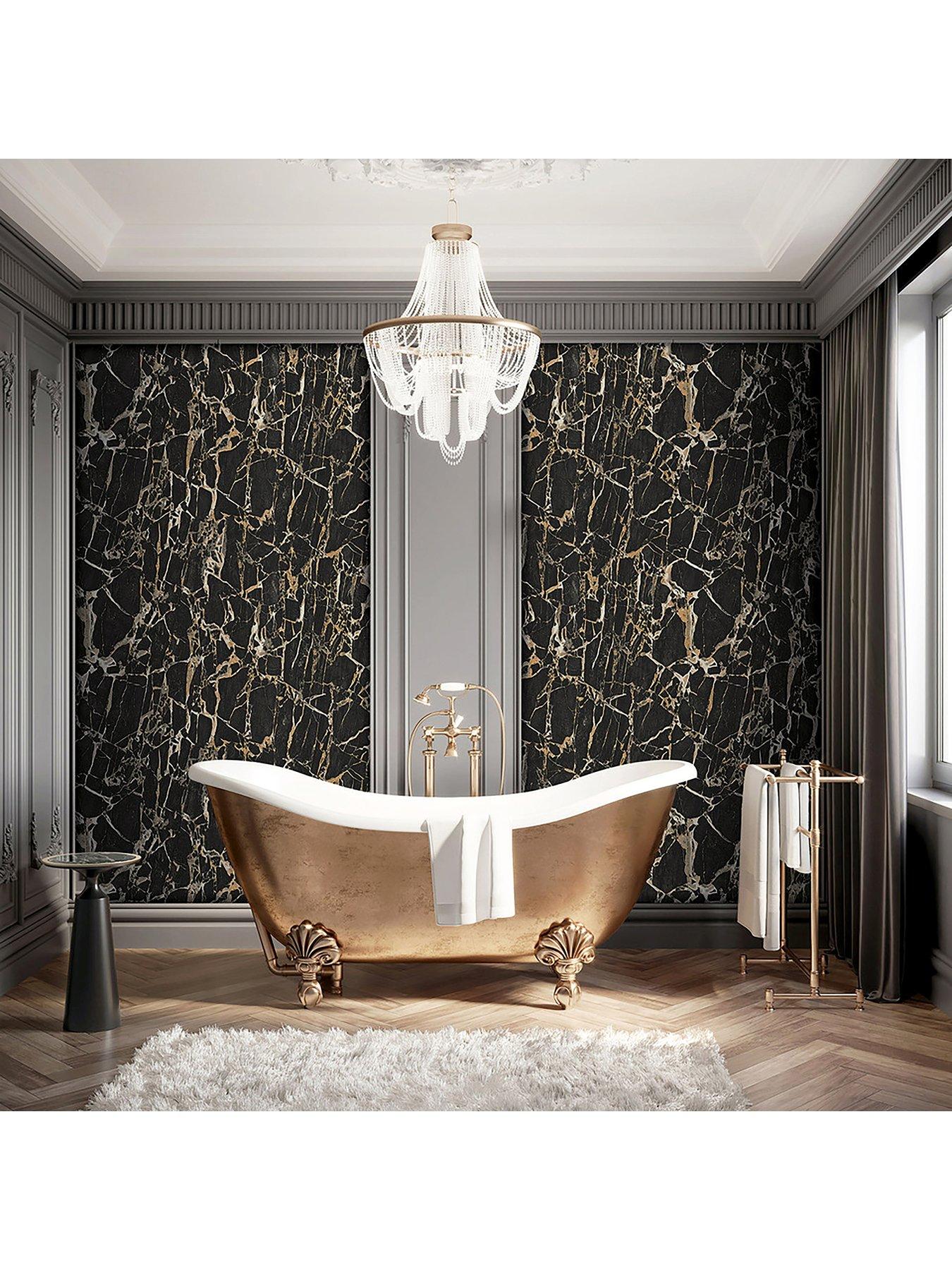 rasch-enzo-marble-wallpaper-in-black-and-golddetail