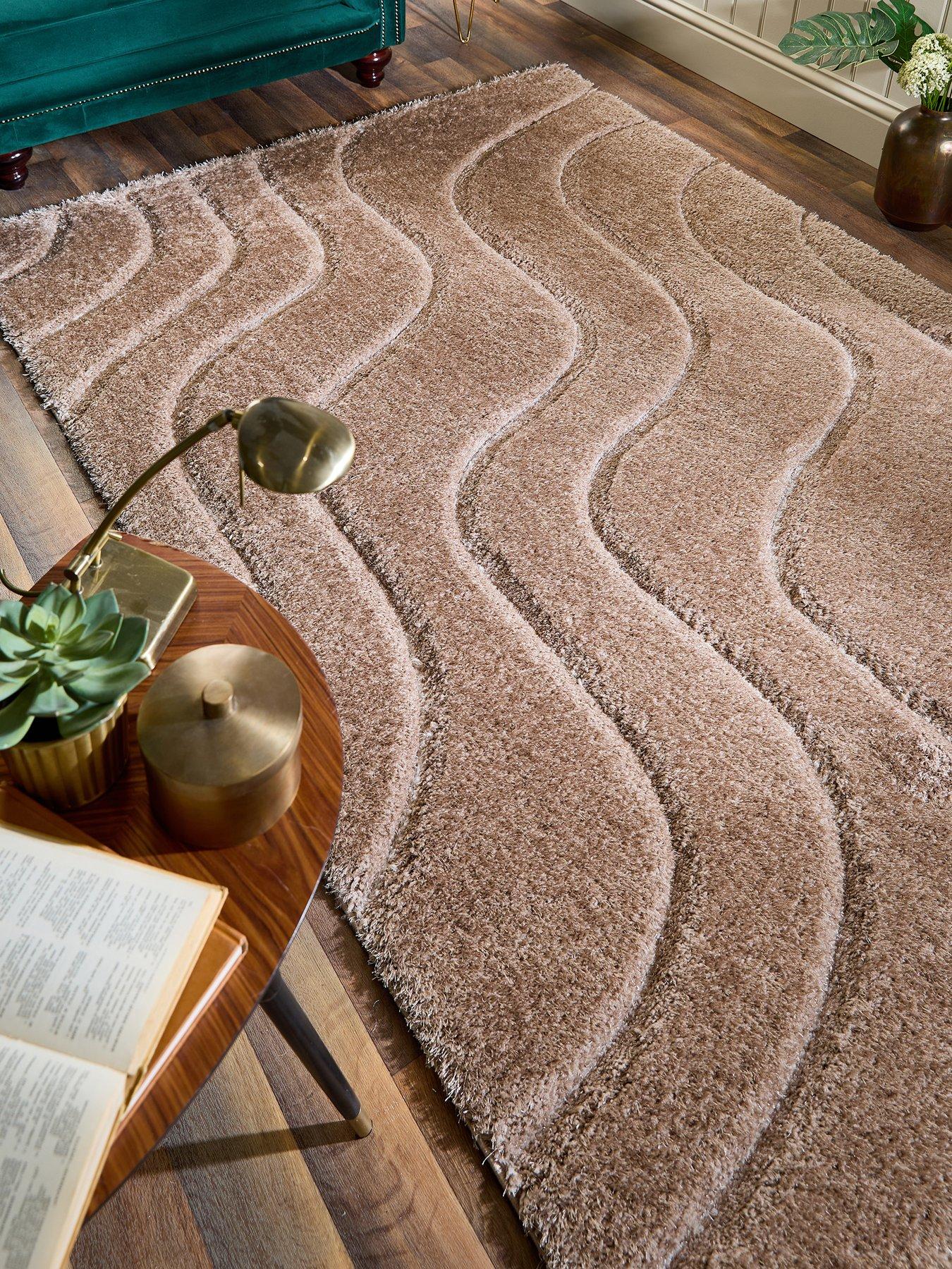 Image 1 of 3 of The Very Collection Soft Carved Waves Rug