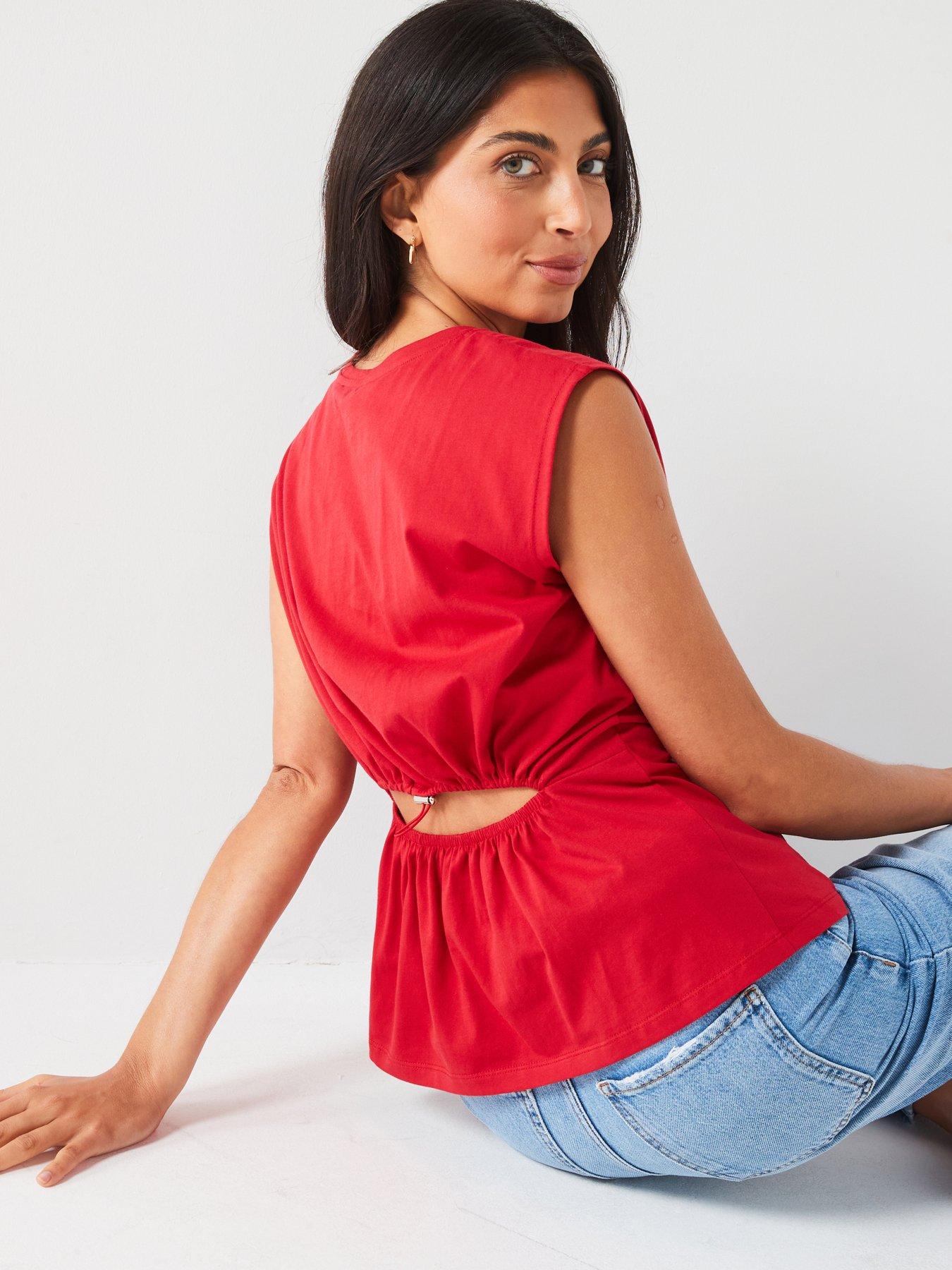 v-by-very-elasticated-open-back-tshirt-red