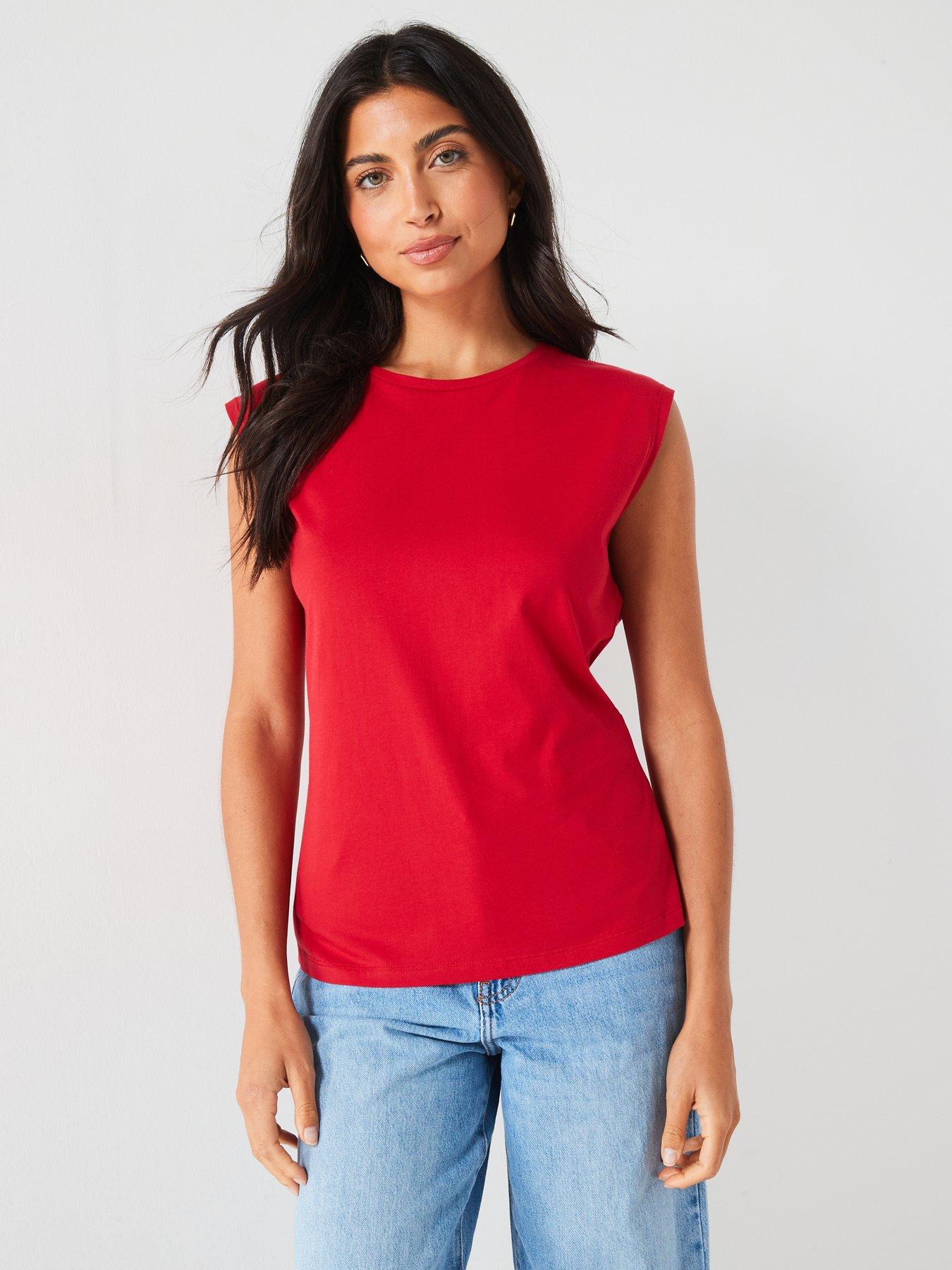 v-by-very-elasticated-open-back-tshirt-reddetail