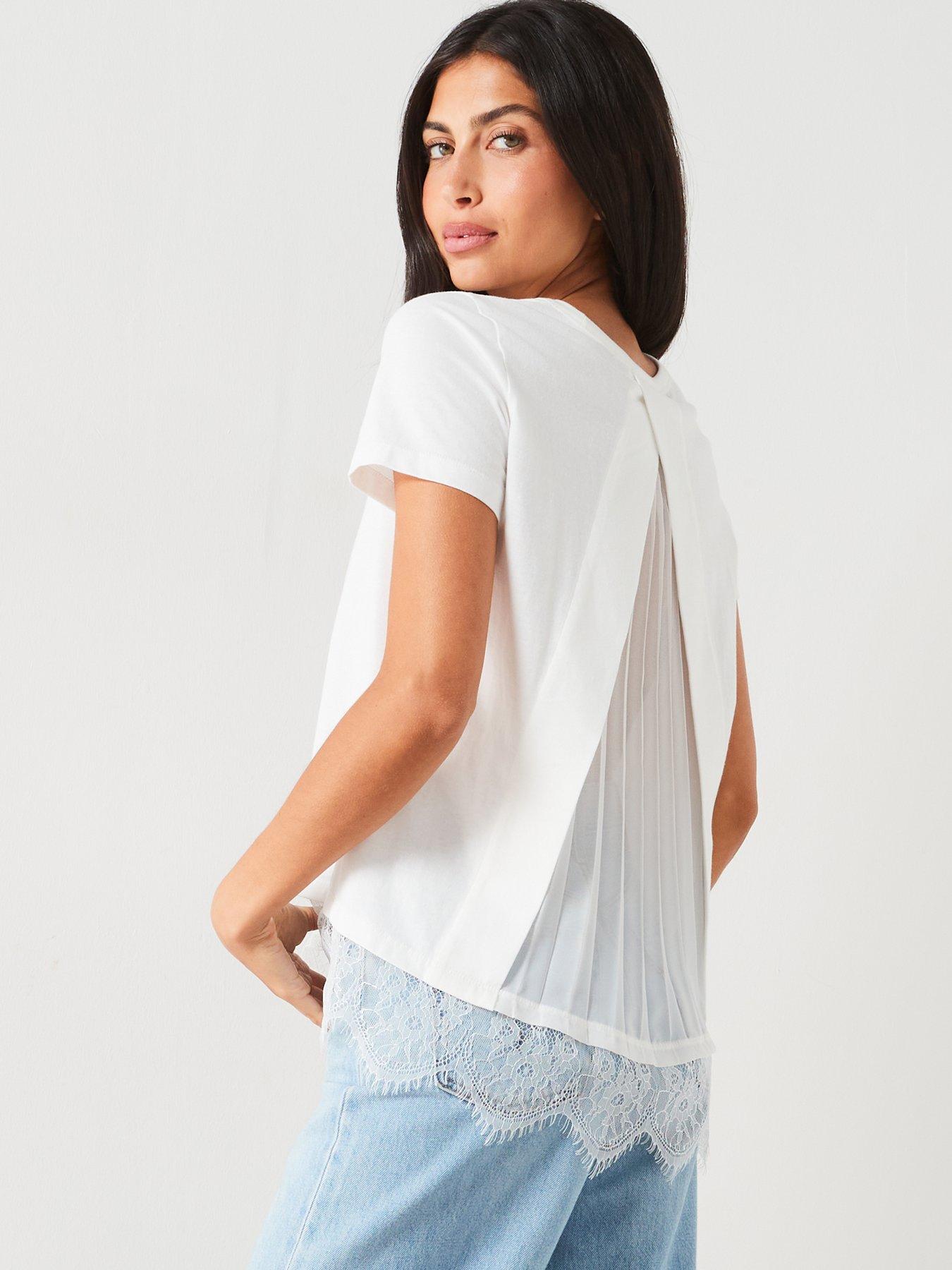 v-by-very-godet-woven-lace-insert-back-t-shirt-whitestillFront