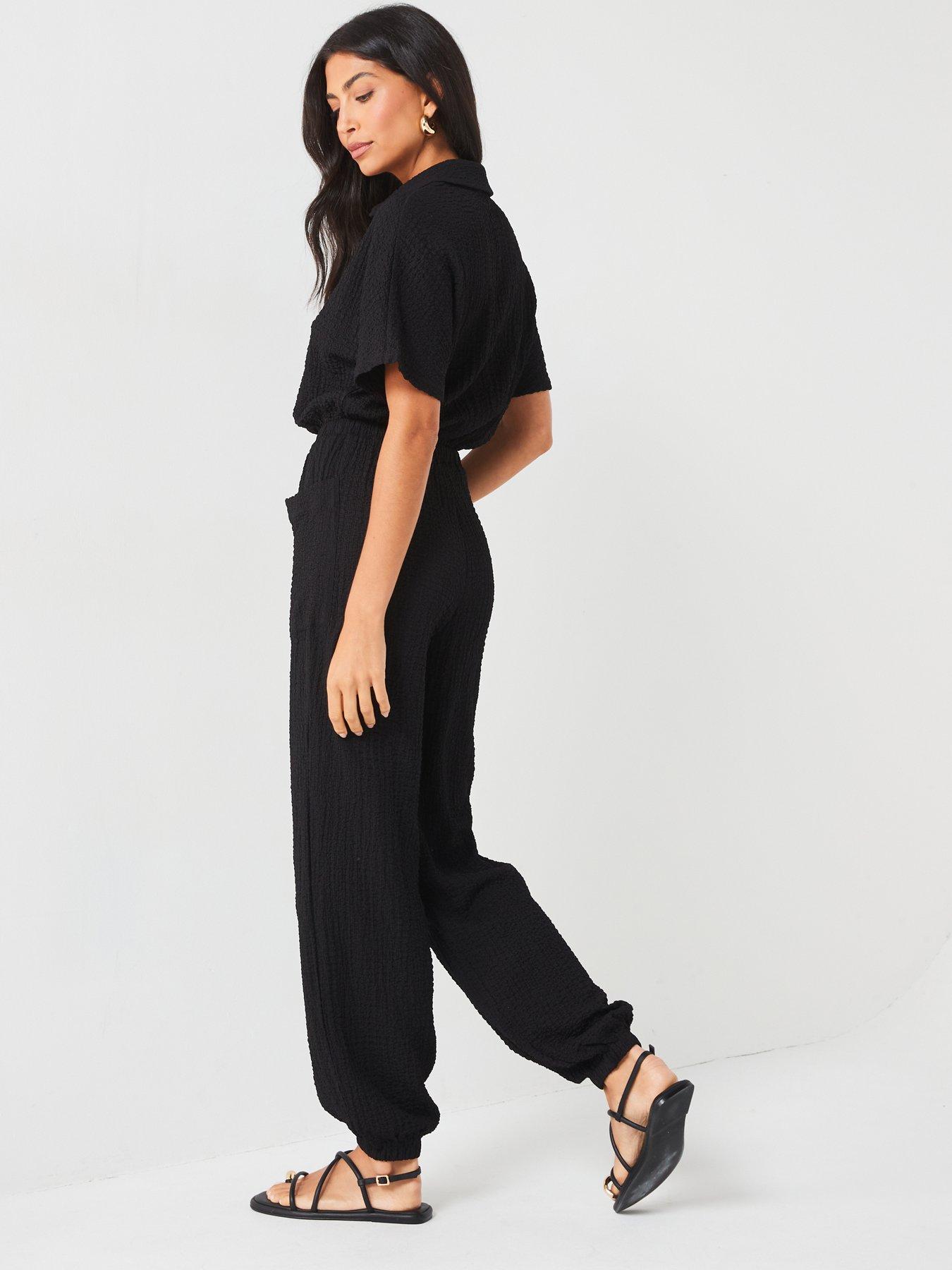 v-by-very-pocket-crinkle-jumpsuit-blackstillFront