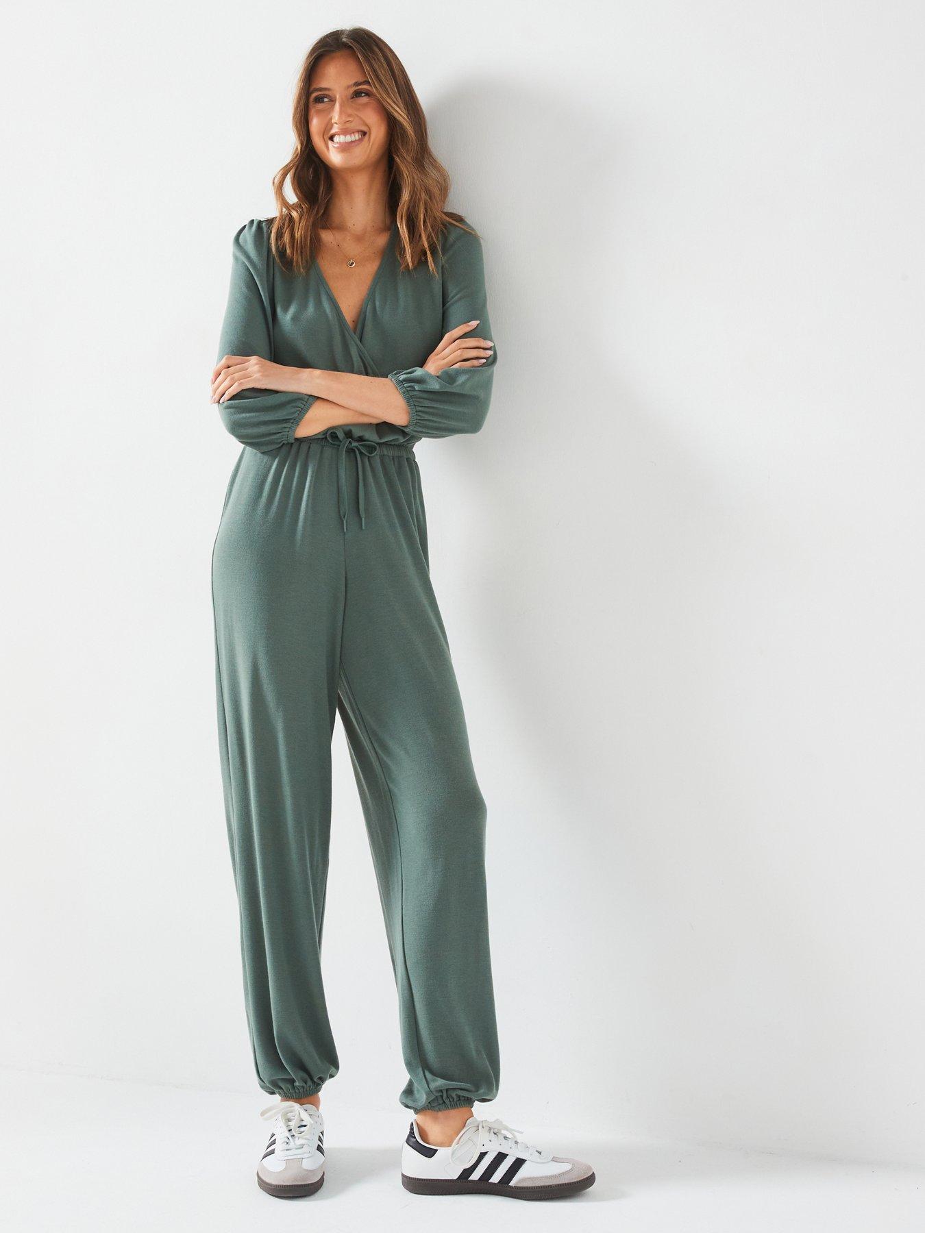 v-by-very-wrap-jersey-jumpsuit-green