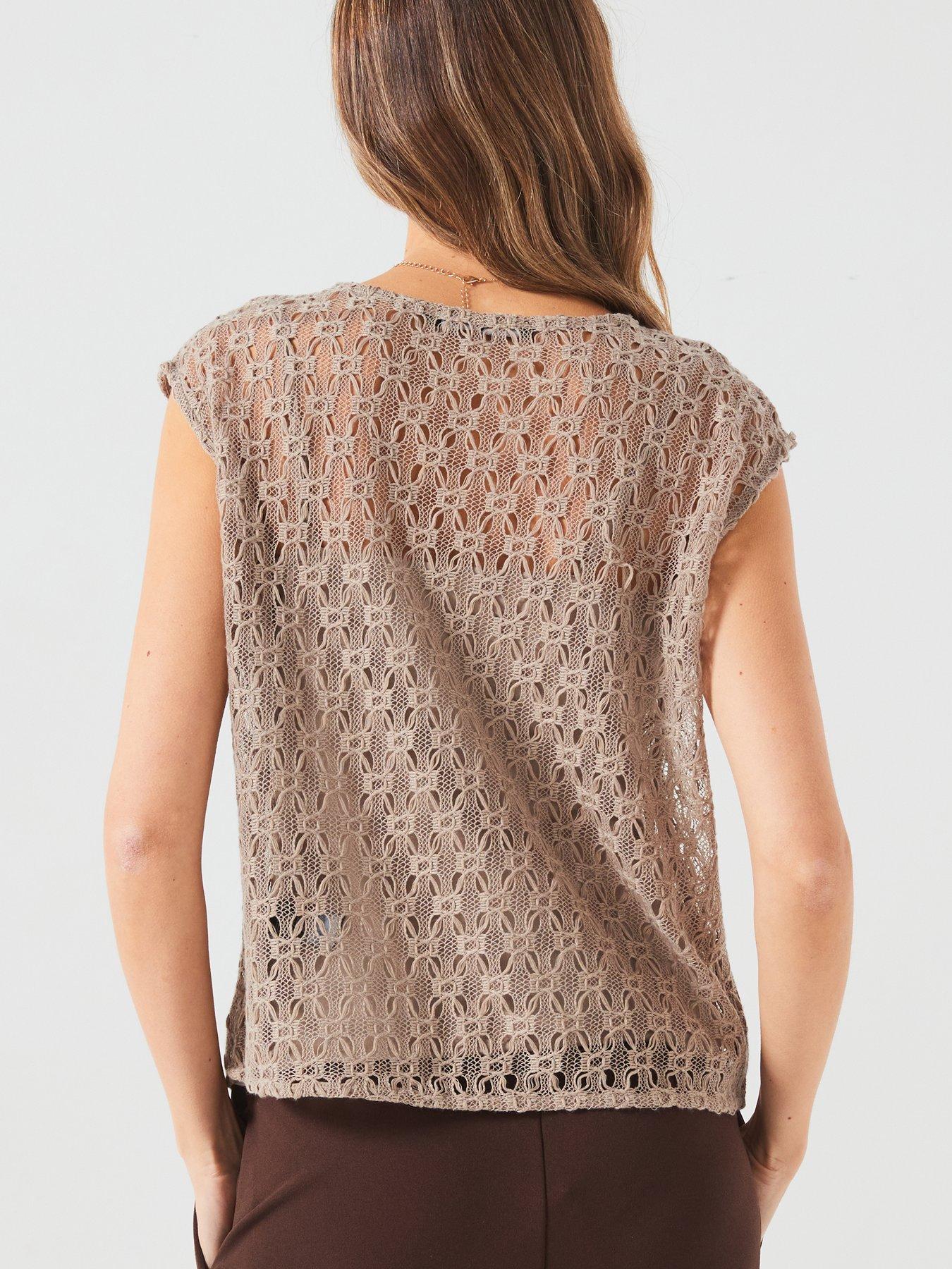 v-by-very-grown-on-sleeve-lace-top-nudestillFront