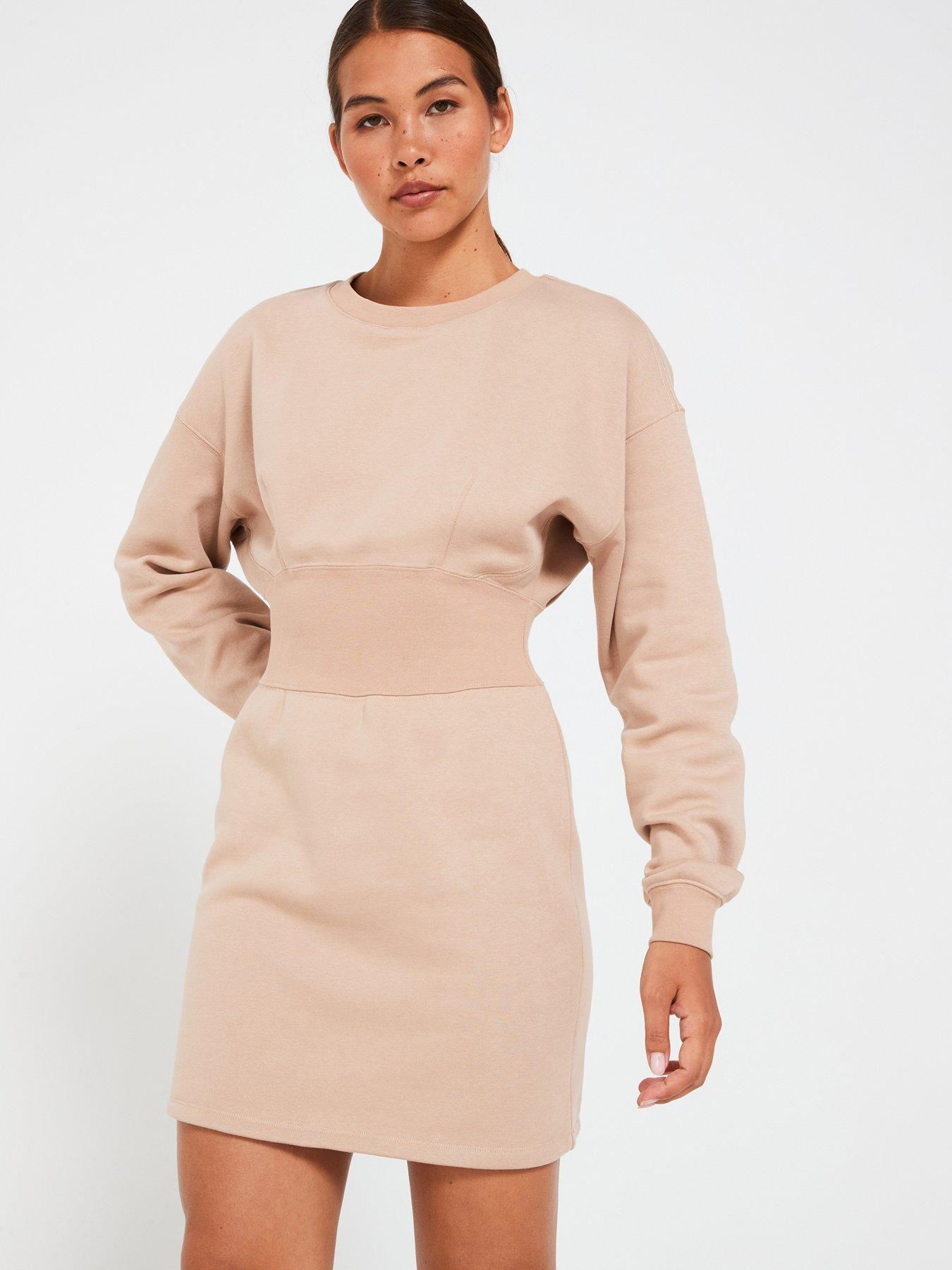 v-by-very-sweater-dress-nude