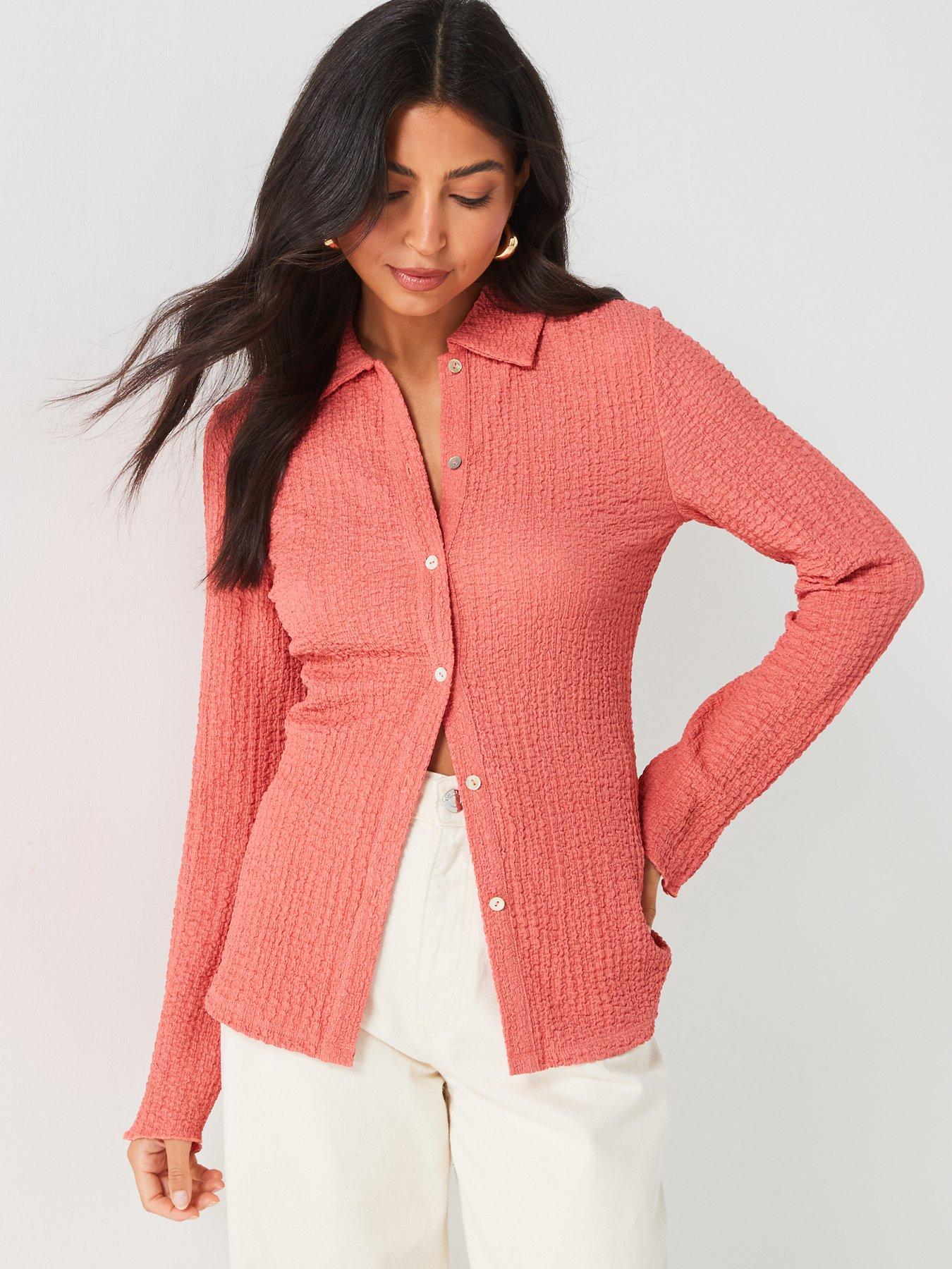 v-by-very-button-through-long-sleeve-top-pinkfront