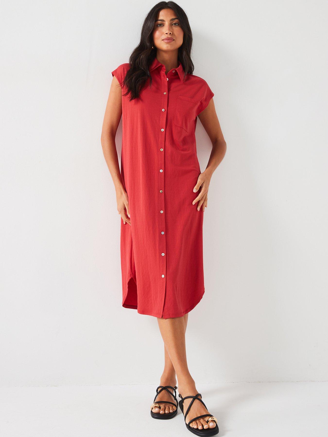 v-by-very-grown-on-sleeve-dress-red