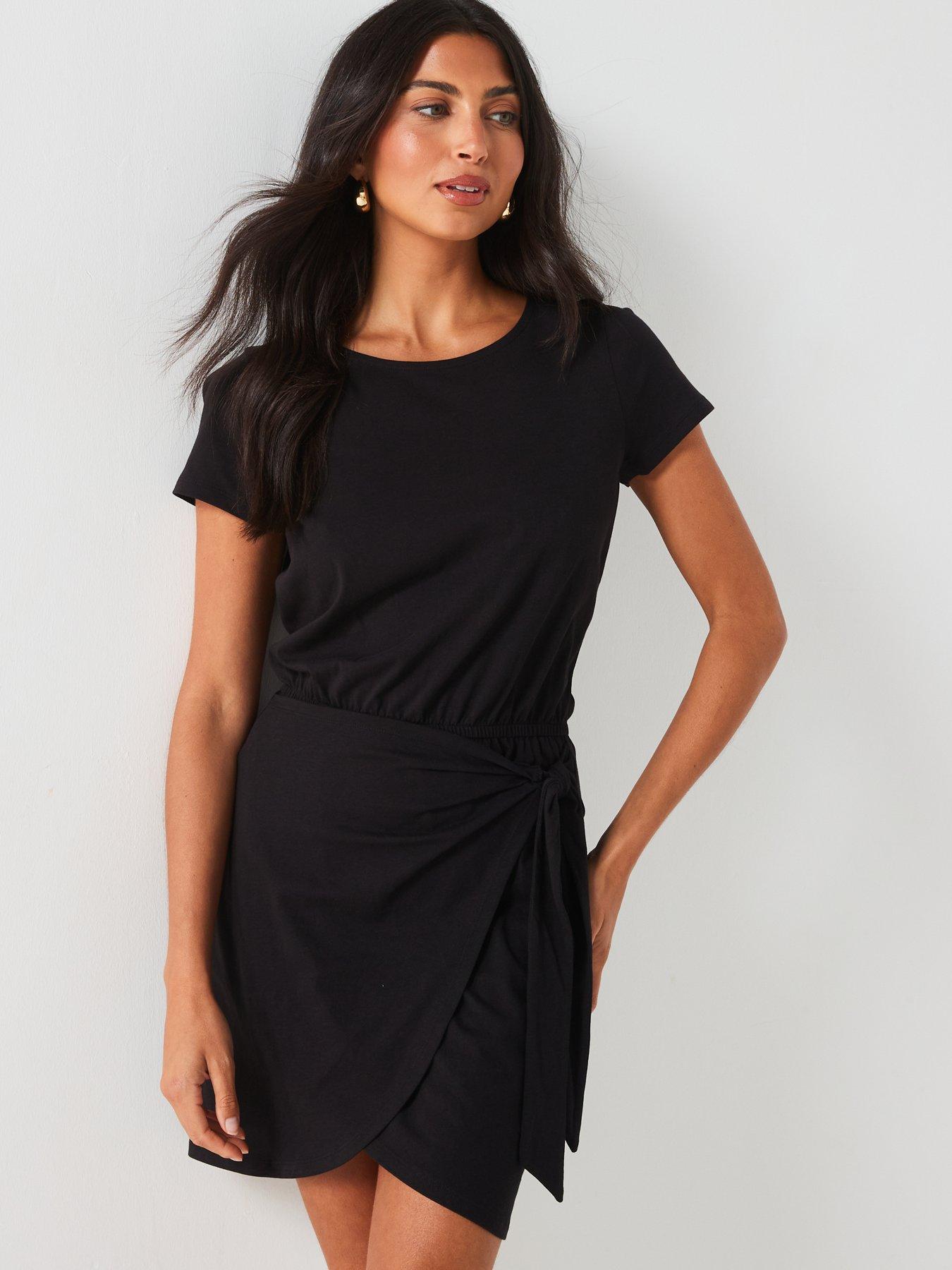 everyday-tie-waist-mini-dress-blackoutfit