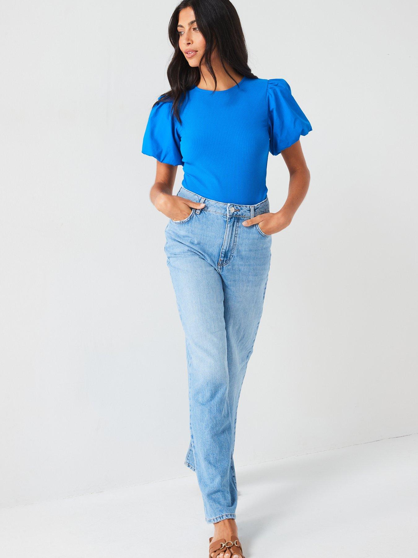 v-by-very-puff-sleeve-top-blueback