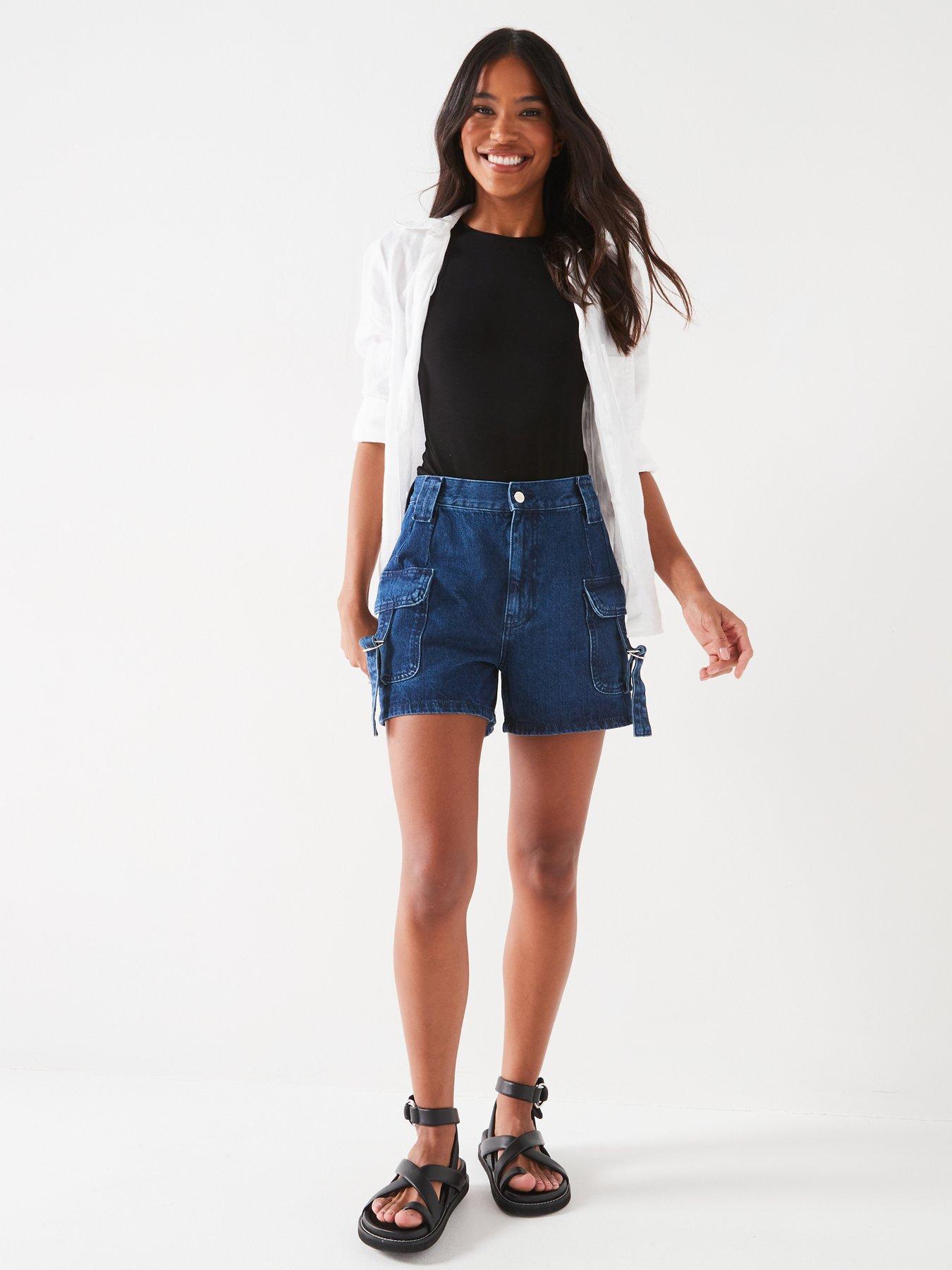 v-by-very-cargo-pocket-denim-shorts-dark-washback