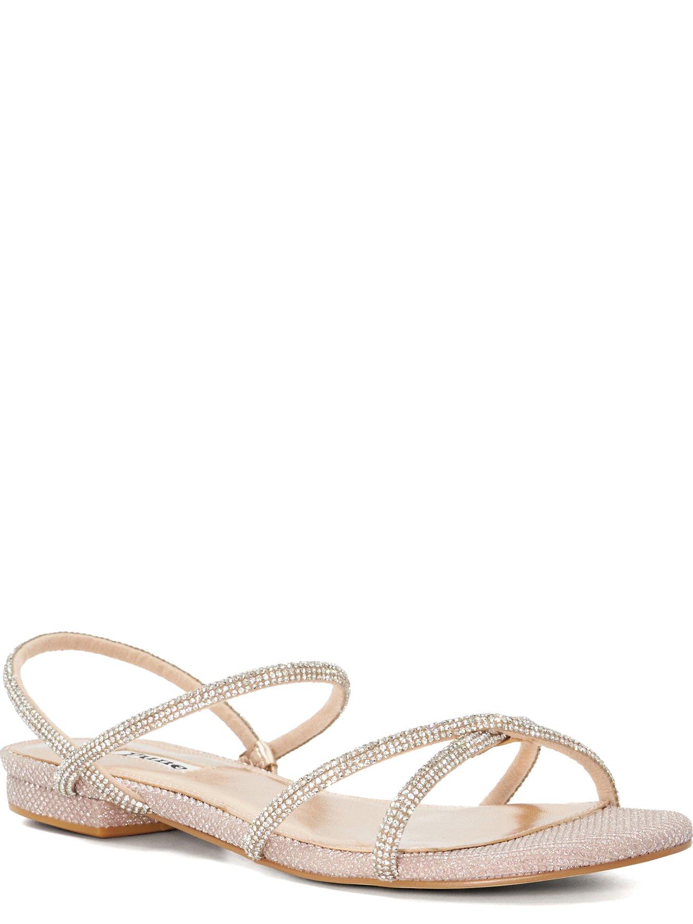 dune-london-wide-fit-nightengale-sparkle-flat-sandals-rose-goldstillFront