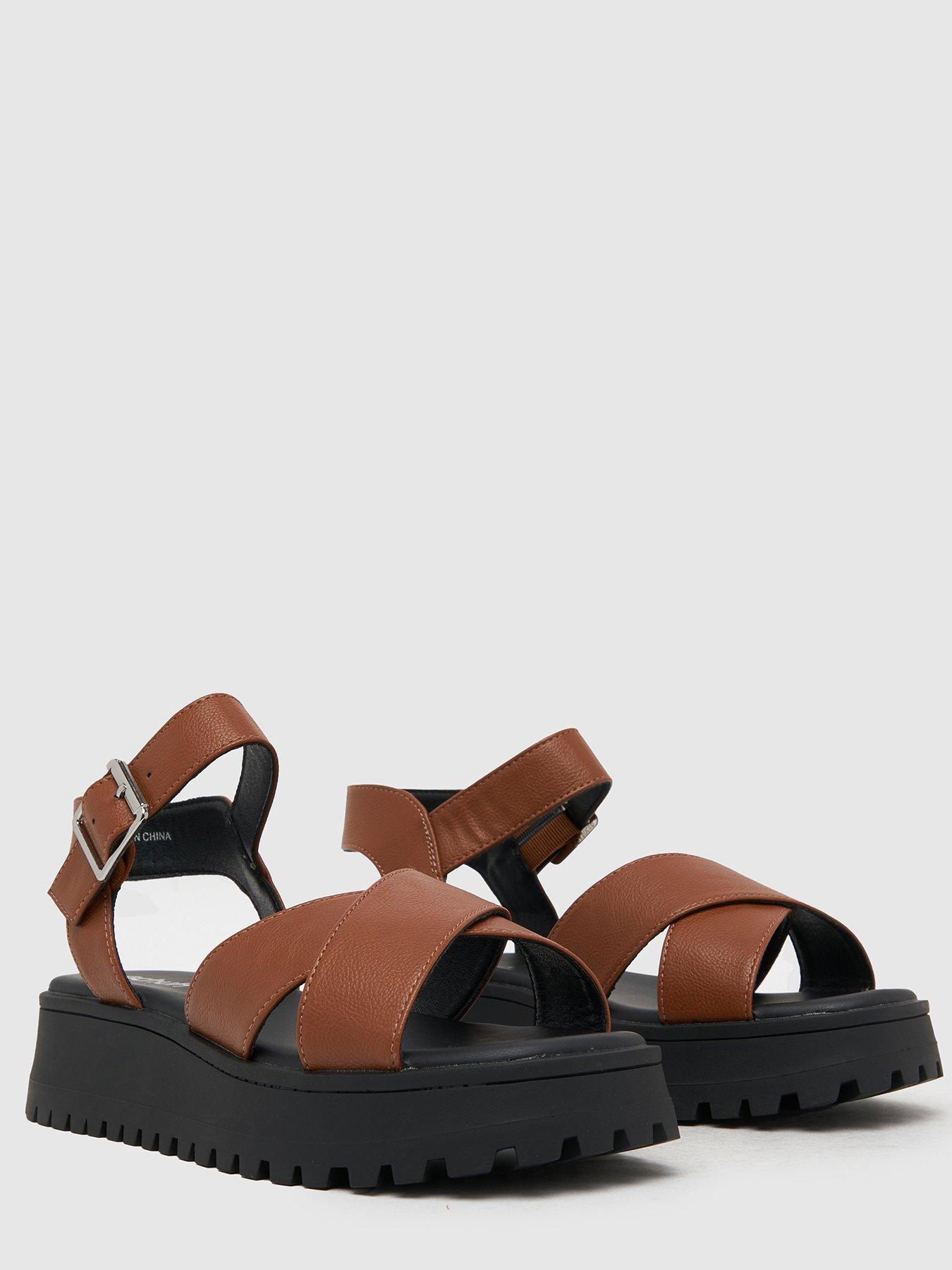 schuh-ec-wide-fitting-tera-cross-strap-chunky-sandals-tanstillFront