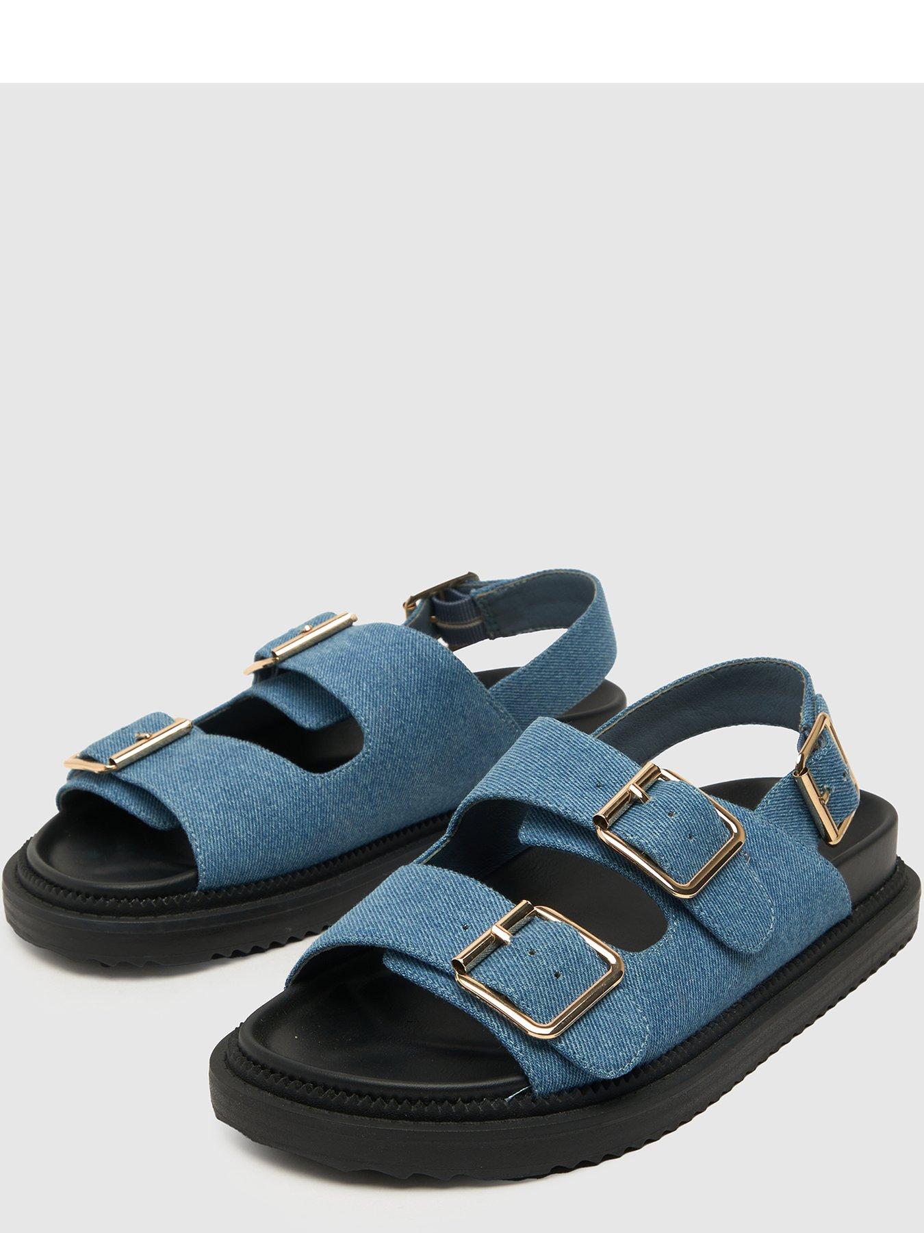 schuh-talbot-double-buckle-sling-back-sandal-bluestillFront