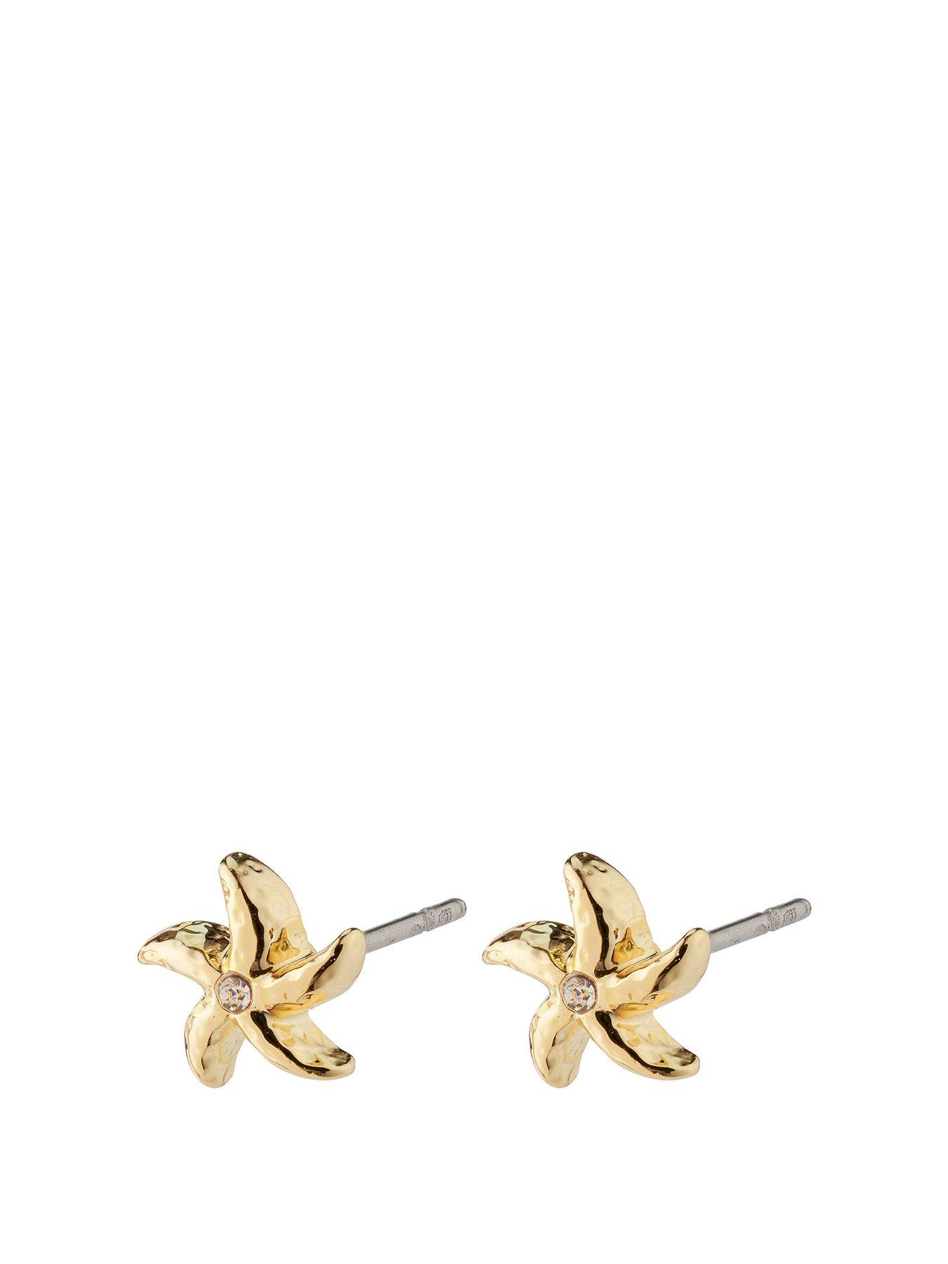 pilgrim-oakley-starfish-earrings-gold-plated