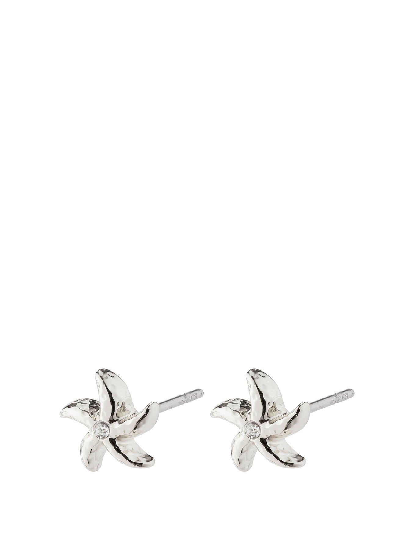 pilgrim-oakley-starfish-earrings-silver-plated