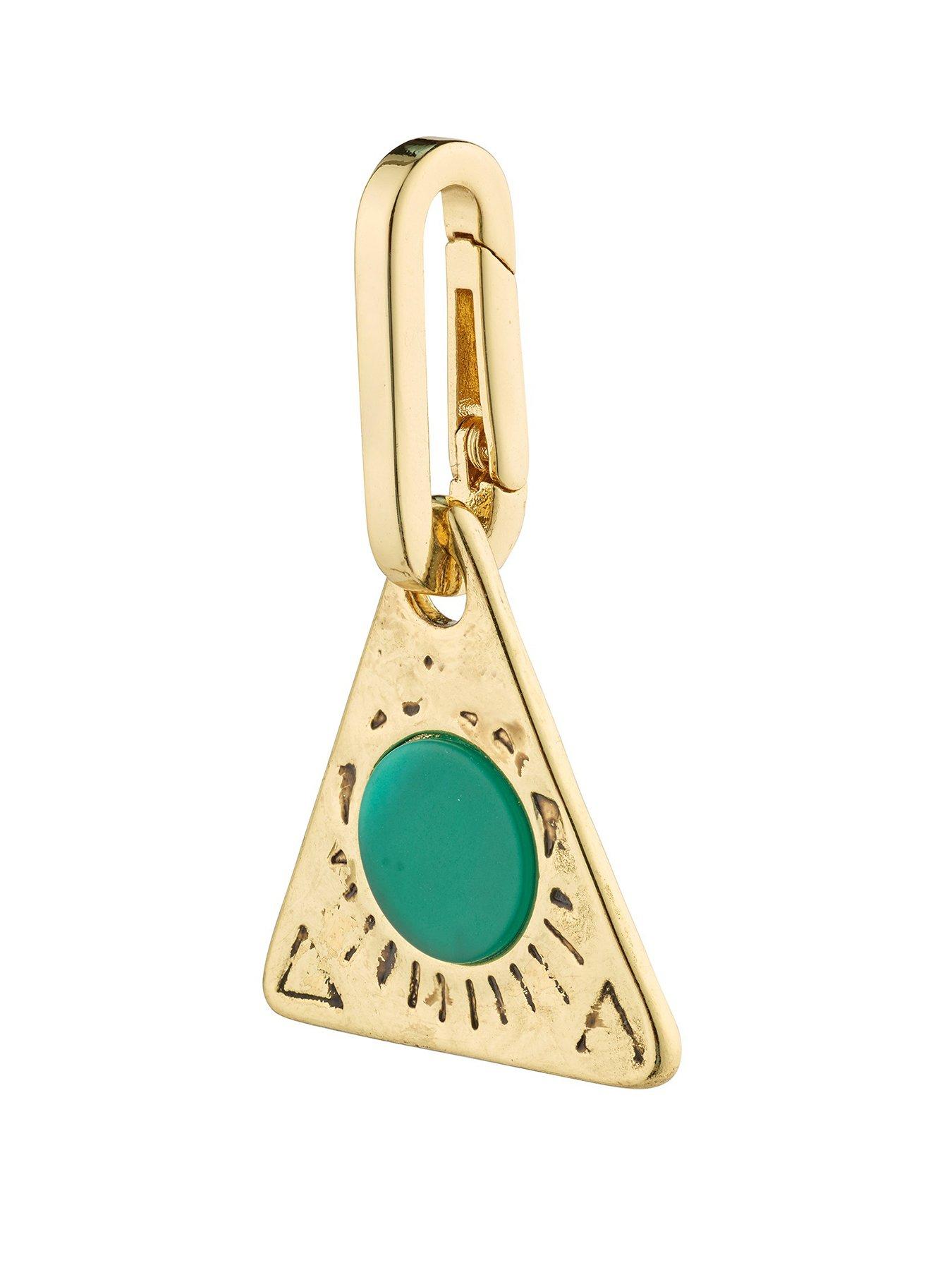 pilgrim-charm-triangle-pendant-greengold-platedfront