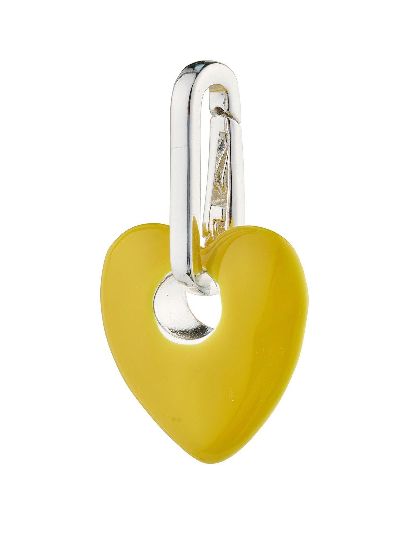 pilgrim-charm-heart-pendant-yellowsilver-plated