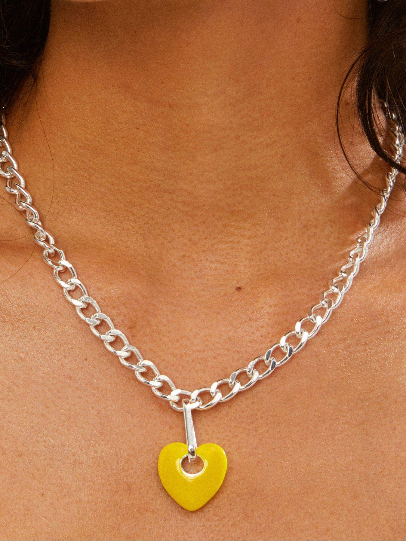 pilgrim-charm-heart-pendant-yellowsilver-platedback