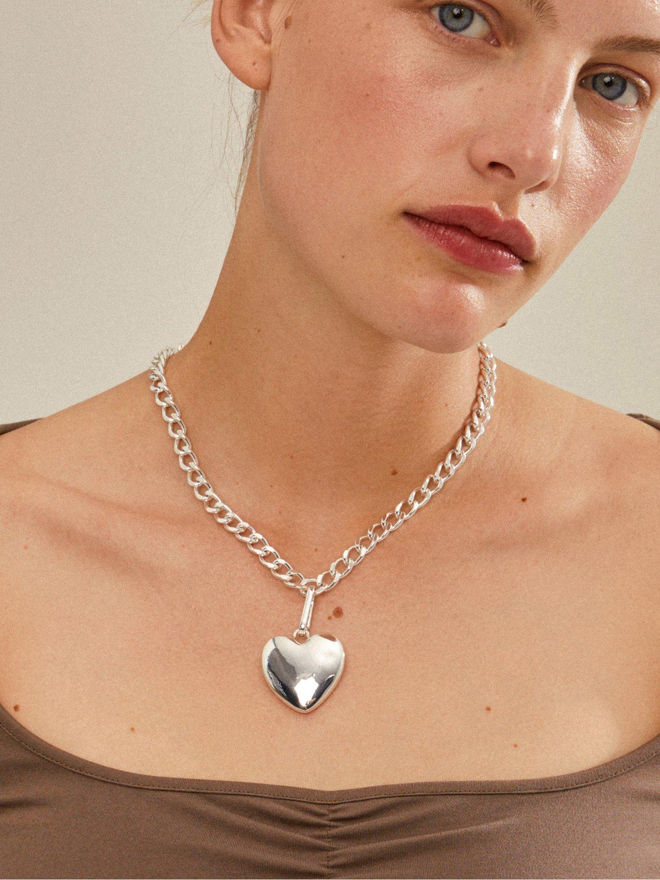 pilgrim-charm-maxi-heart-pendant-silver-platedstillFront